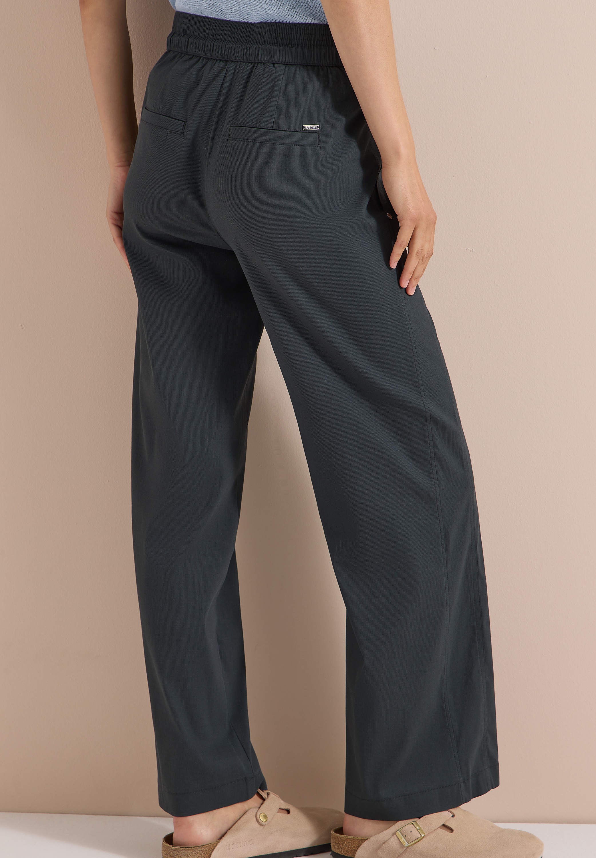 Cecil Stoffhose »Style Neele«  Elastikbund, feines Streifemuster, Loose Fit