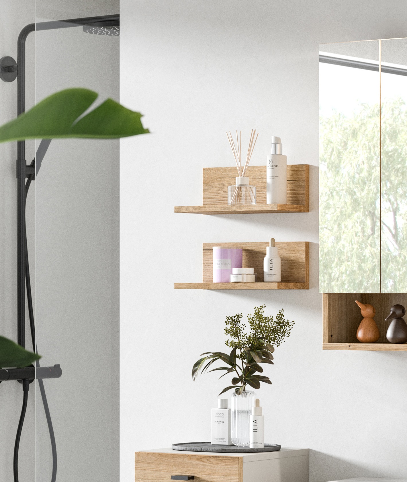 welltime Wandregal "VANN, 2er Set Wandboard, inkl. Montagematerial zur Wand günstig online kaufen