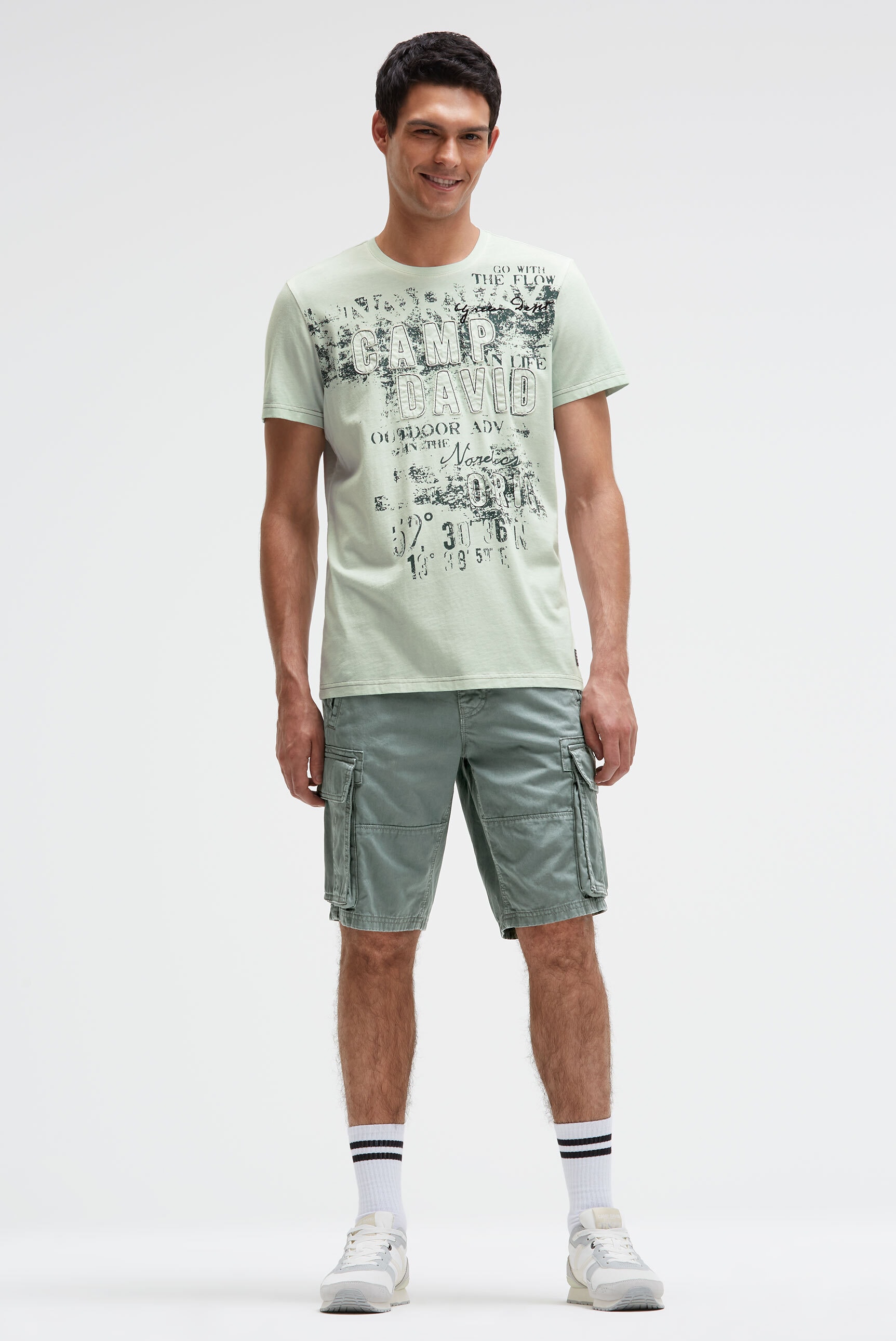 CAMP DAVID Rundhalsshirt mit Kontrastnähten