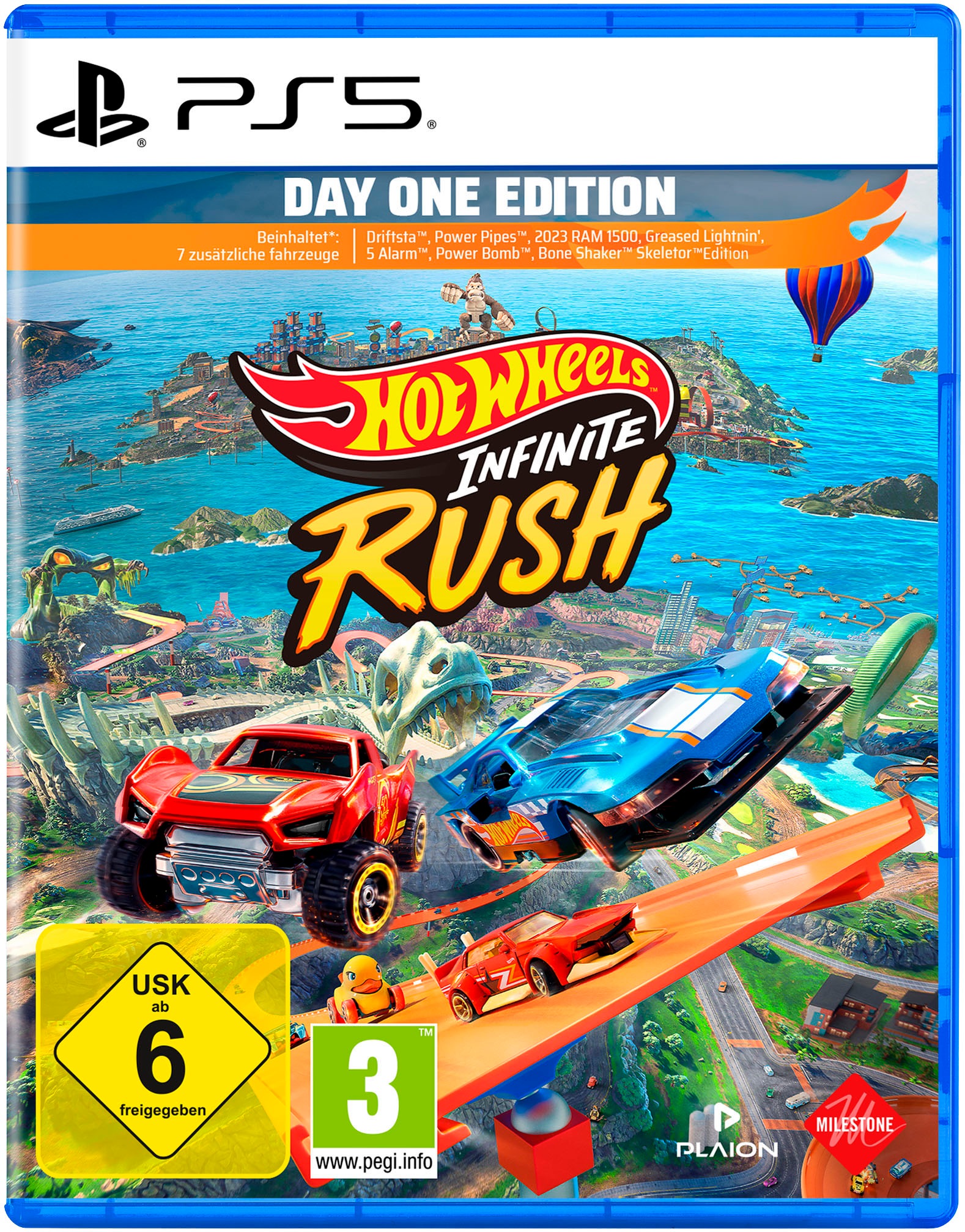 MILESTONE Spielesoftware "Hot Wheels Infinite Rush Day One Edition", bunt (ohne farbbezeichnung), PlayStation 5, Spielesoftware