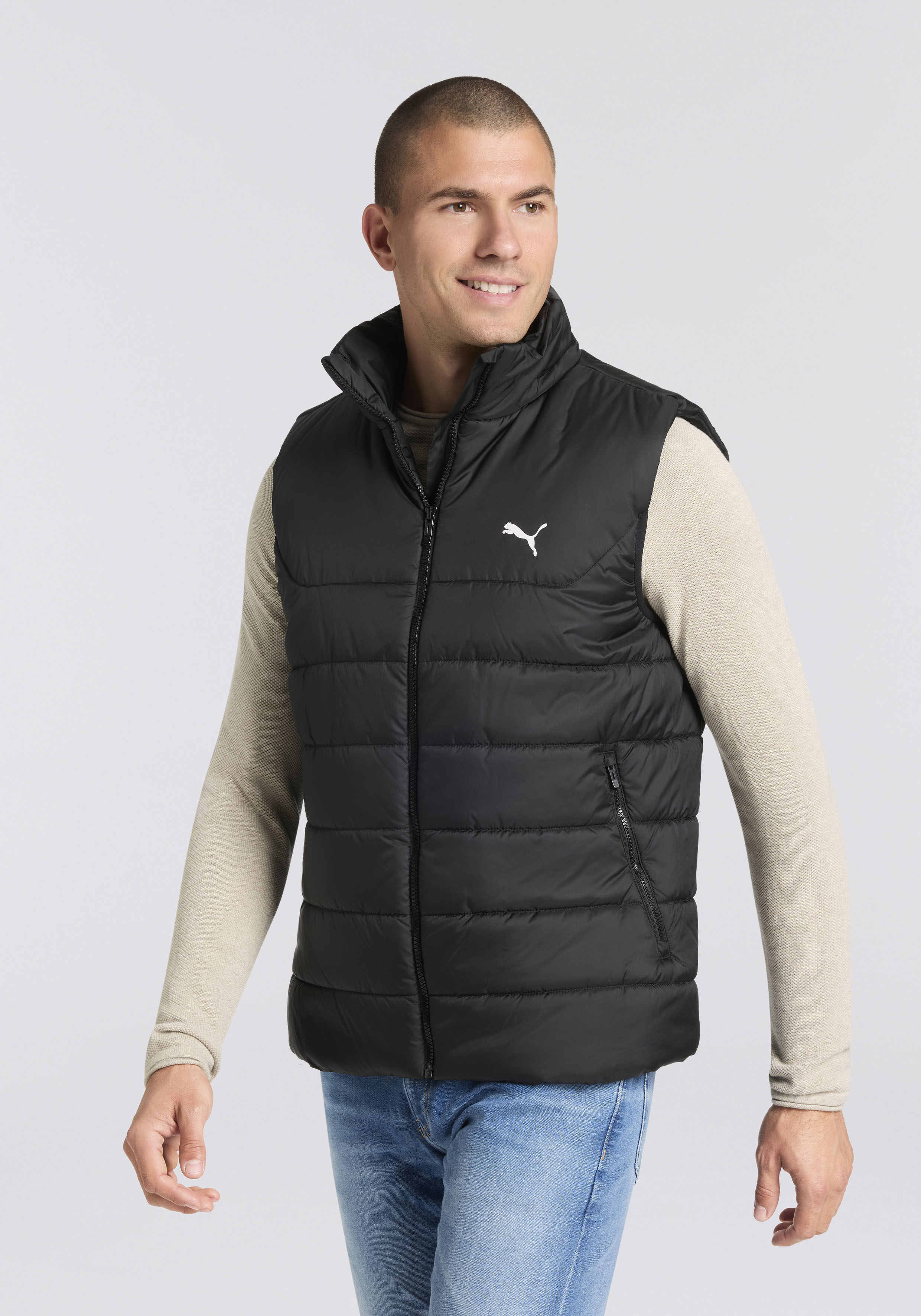 PUMA Steppweste "ESS PADDED VEST" mit Stehkragen, mit WarmCELL-Technologie, wasserabweisend