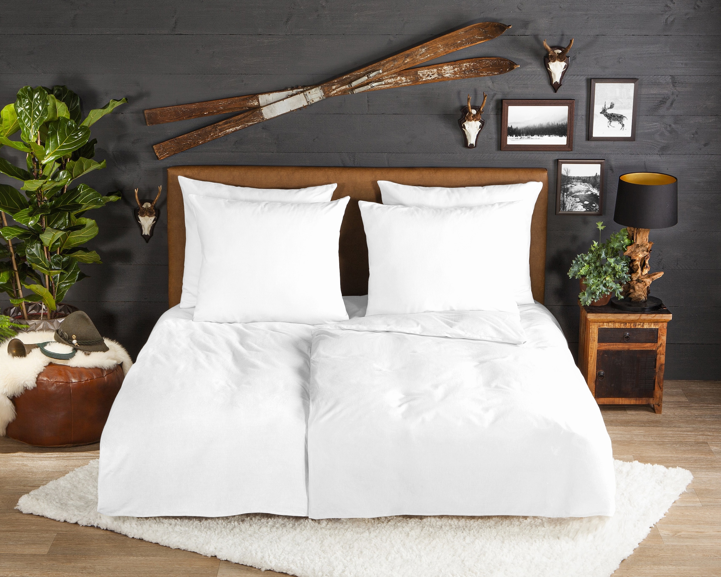 good morning Bettwäsche "Flanel Uni" 2 Stk. Flanell, Biber, Baumwolle, Wint günstig online kaufen