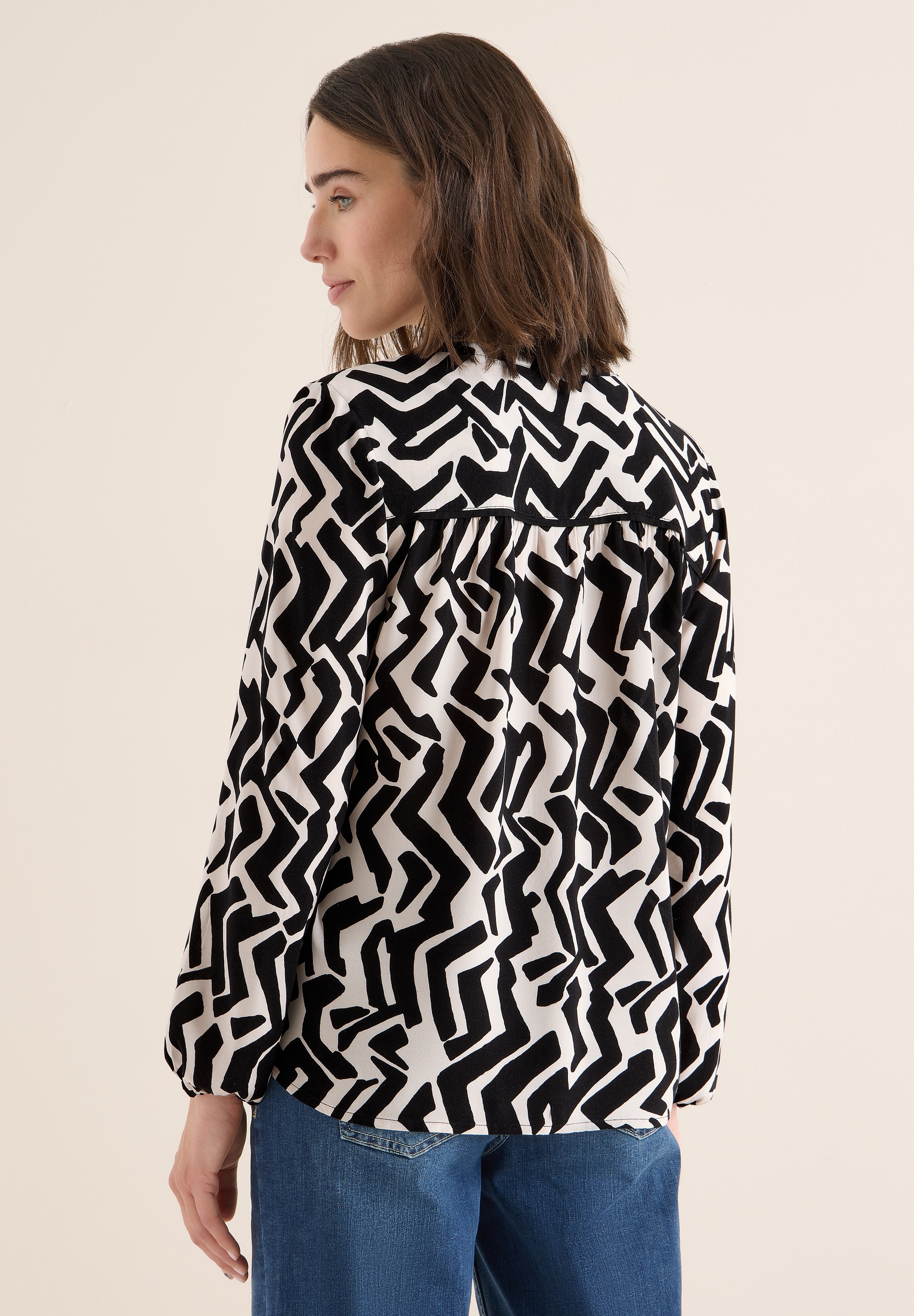 Cecil Langarmbluse mit grafischem Muster