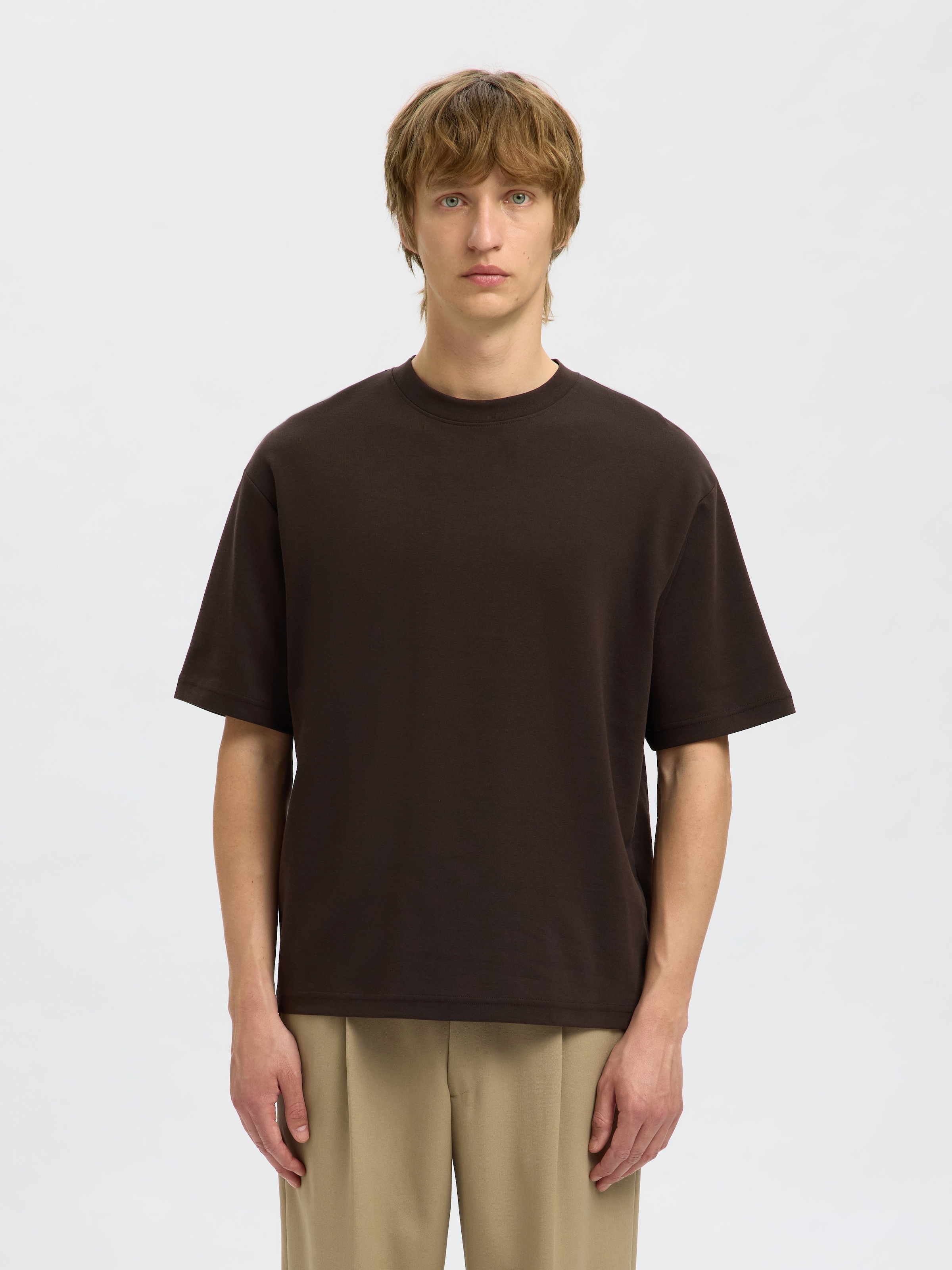 SELECTED HOMME Rundhalsshirt "SLHLOOSEOSCAR SS O-NECK TEE NOOS" günstig online kaufen