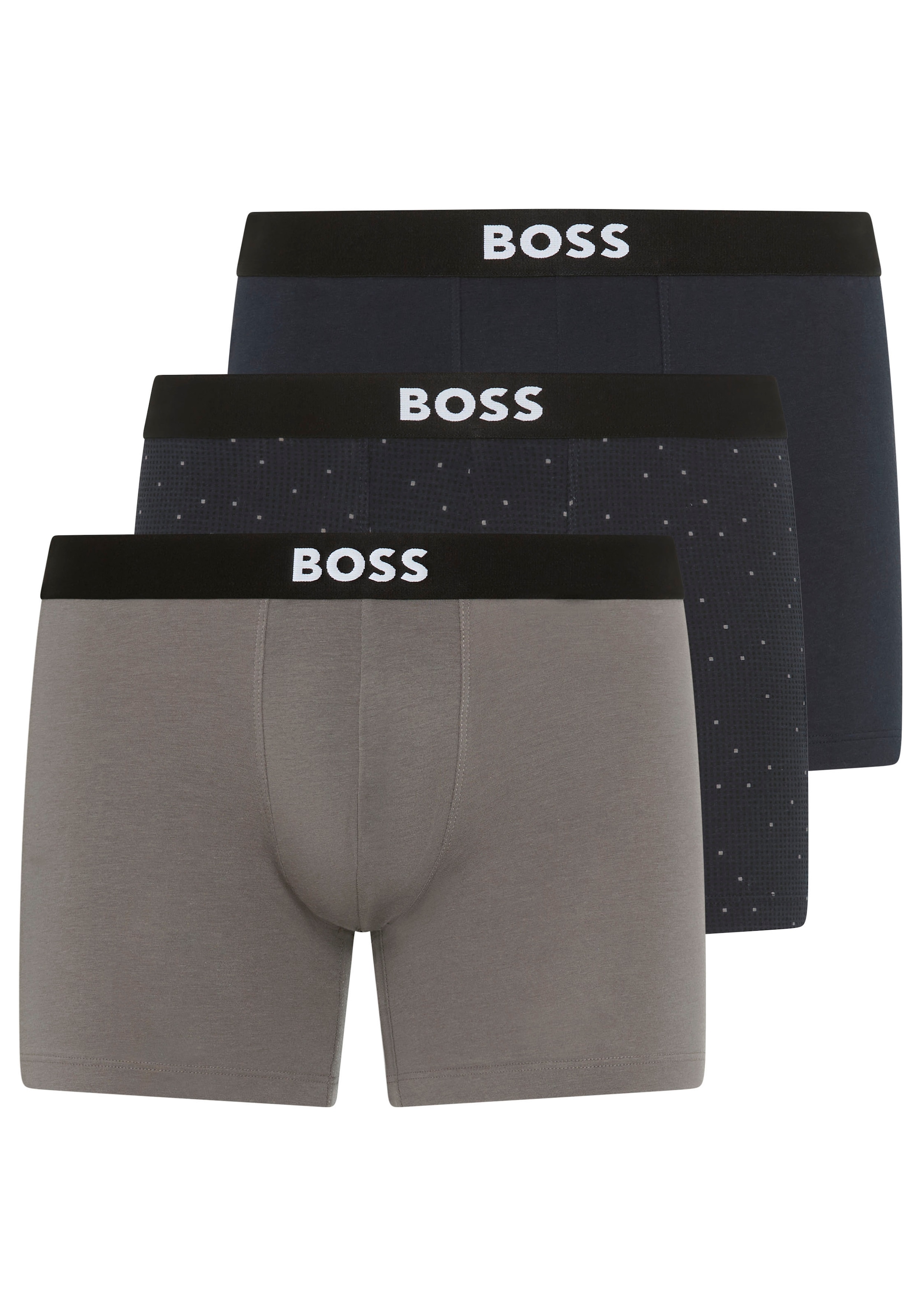 BOSS Boxershorts "Boxer Brief 3P BOSS ONE", 3 Stk. elastischer Bund mit Log günstig online kaufen