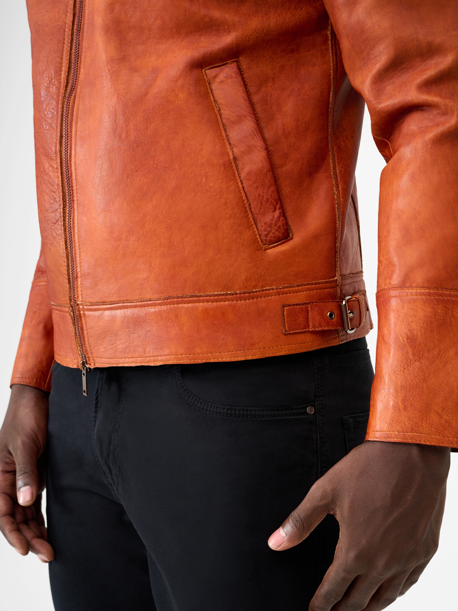 RICANO Bikerjacke »Lederjacke Alvaro« Handgefertigt aus echtem Leder