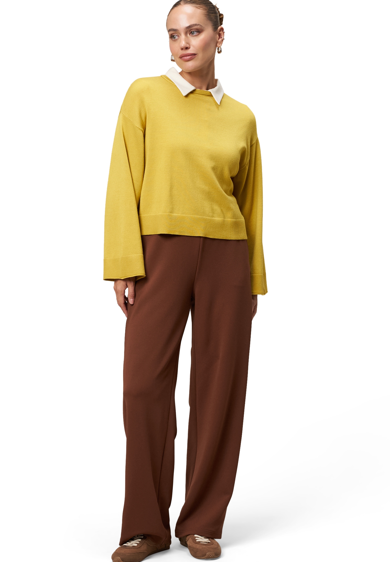 Zero Stoffhose »zero Damen Stoffhose mit elastischem Bund 30 Inch«, Plain/ohne Details