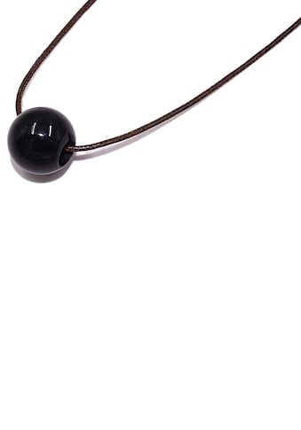 Kette mit Anhänger »Schmuck Geschenk Halsschmuck Halskette Lederband Onyx«, Made in...