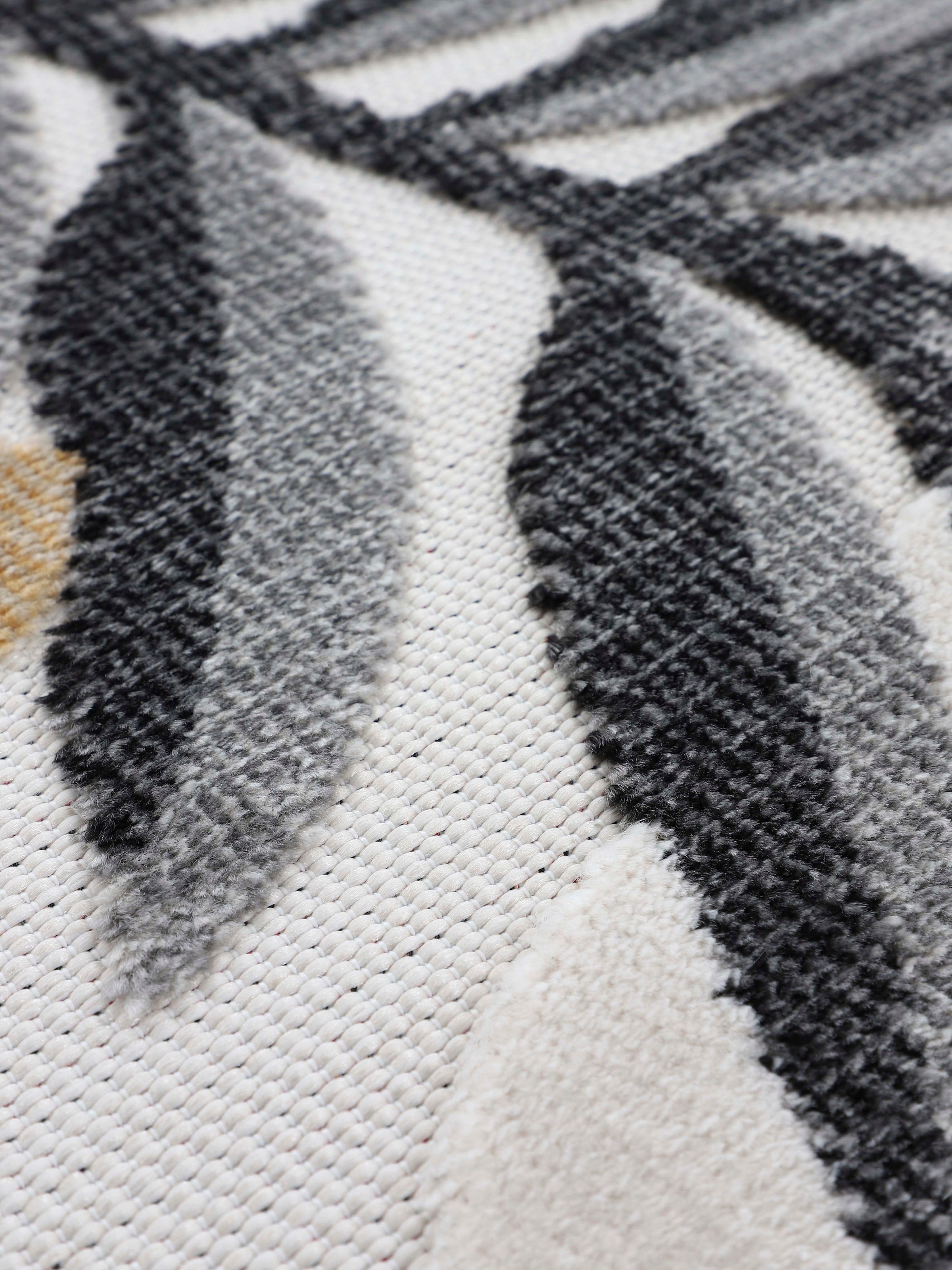 carpetfine Teppich »Deja 102«, rechteckig, 4 mm Höhe, robustes Flachgewebe, Floral Palmenblätter, In- und Outdoor, Läufer