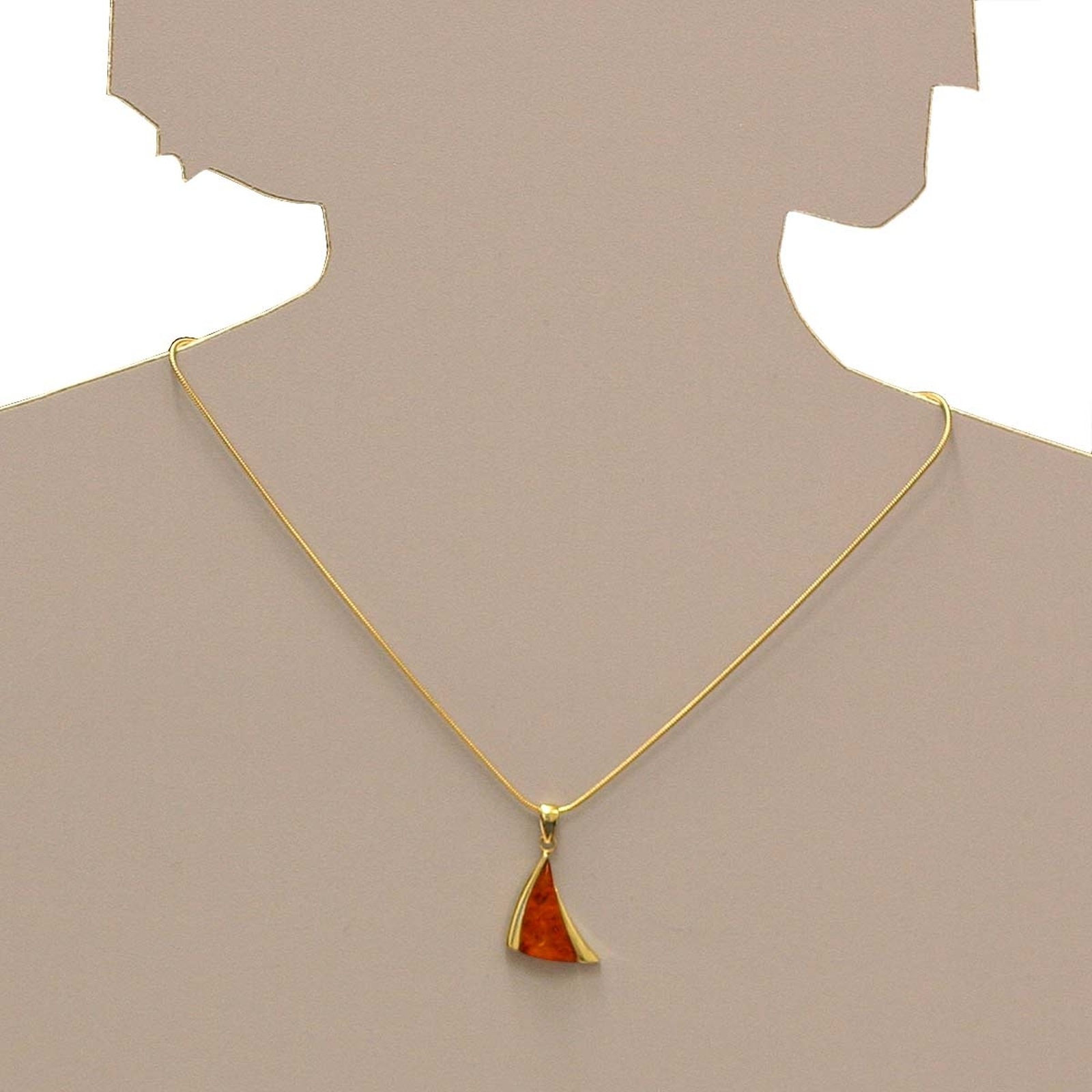 OSTSEE-SCHMUCK Kettenanhänger »- Imke 30 mm - Gold 585/000 - Bernstein«