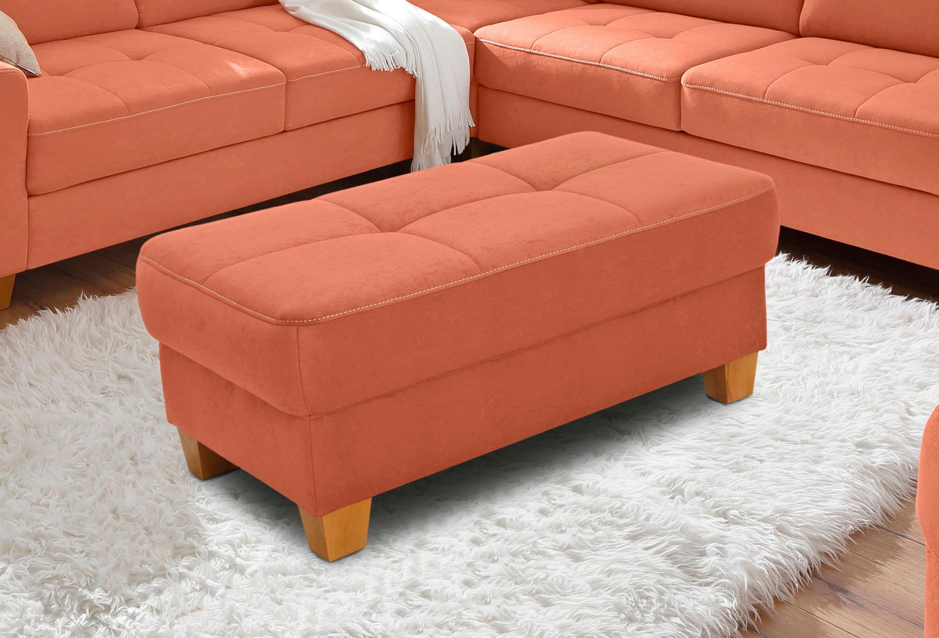 OTTO home Hocker "Puccini" mit Kontrastnaht