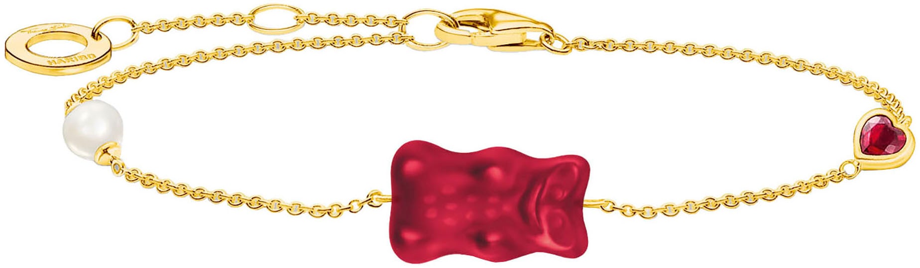 Armband »THOMAS SABO x HARIBO Schmuck: Armband mit Goldbär«, mit Kristallglas,...