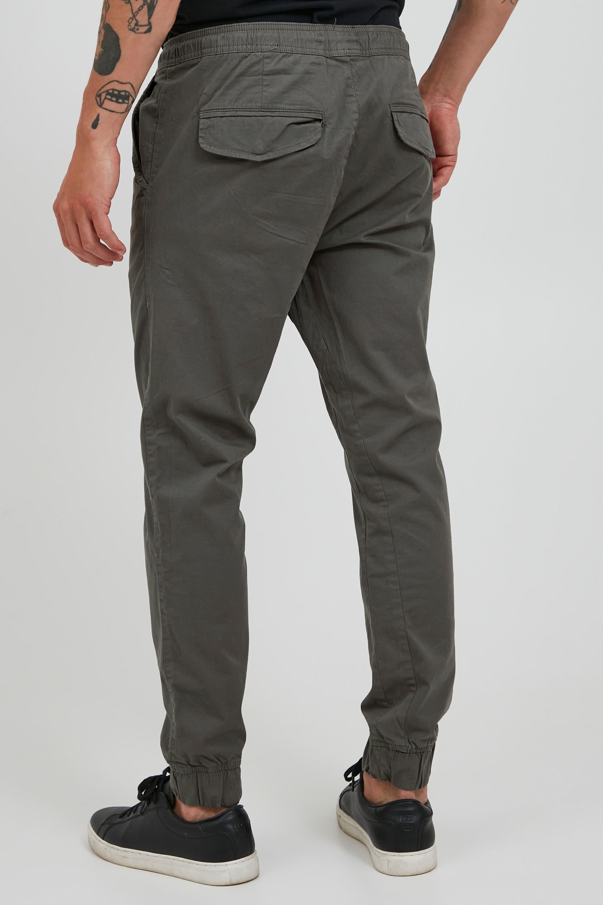 !solid Stoffhose SOLID "Stoffhose SDSlim", Herren, Gr. XXL, N-Gr, grau (dunkelgrau), Obermaterial: 98% Baumwolle CO. 2% Elasthan EL., Hosen Stoffhose 3