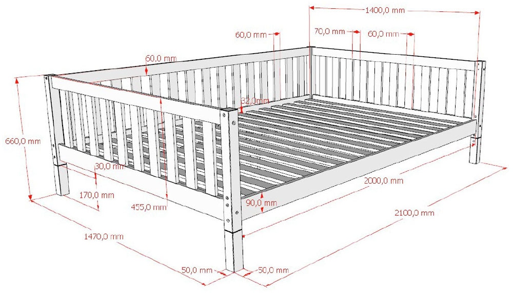 Vipack Hausbett »Dallas, Massivholzbett mit Dachaufbau umbaubar vom Boden- zum Daybett« inkl. Lattenrost, Rausfallschutz, Sprossen, 90 oder 140x200 cm breit,  stabil und standfest gebaut, wahlweise Kiefer massiv natur oder weiß