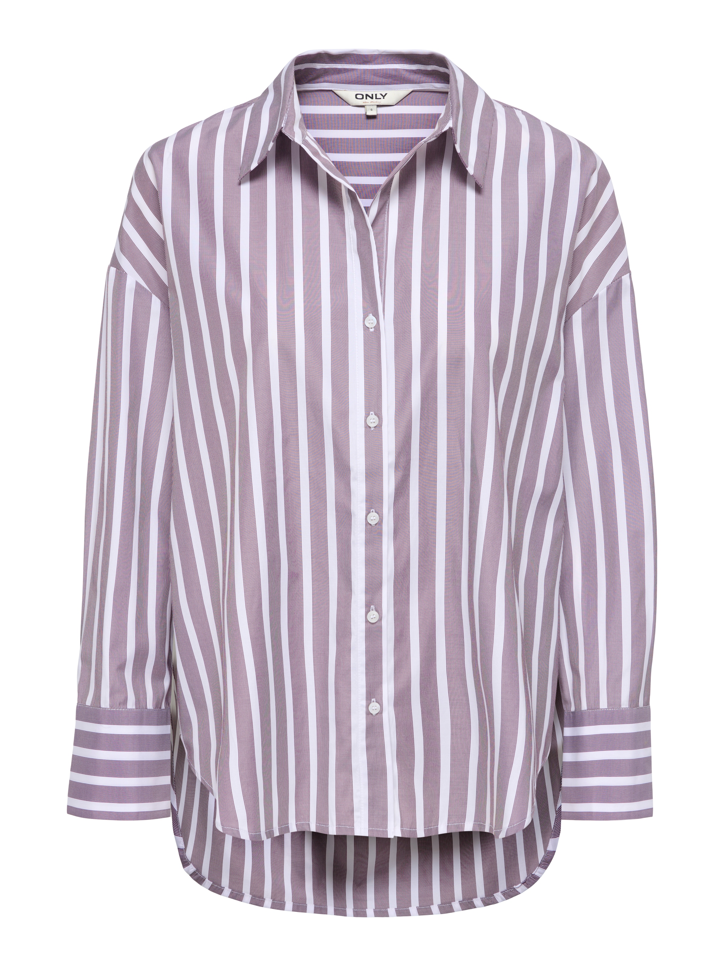 Only Hemdbluse "Onloregon Alva Ls Reg Shirt Noos Wvn" Materialmix, Regular Fit