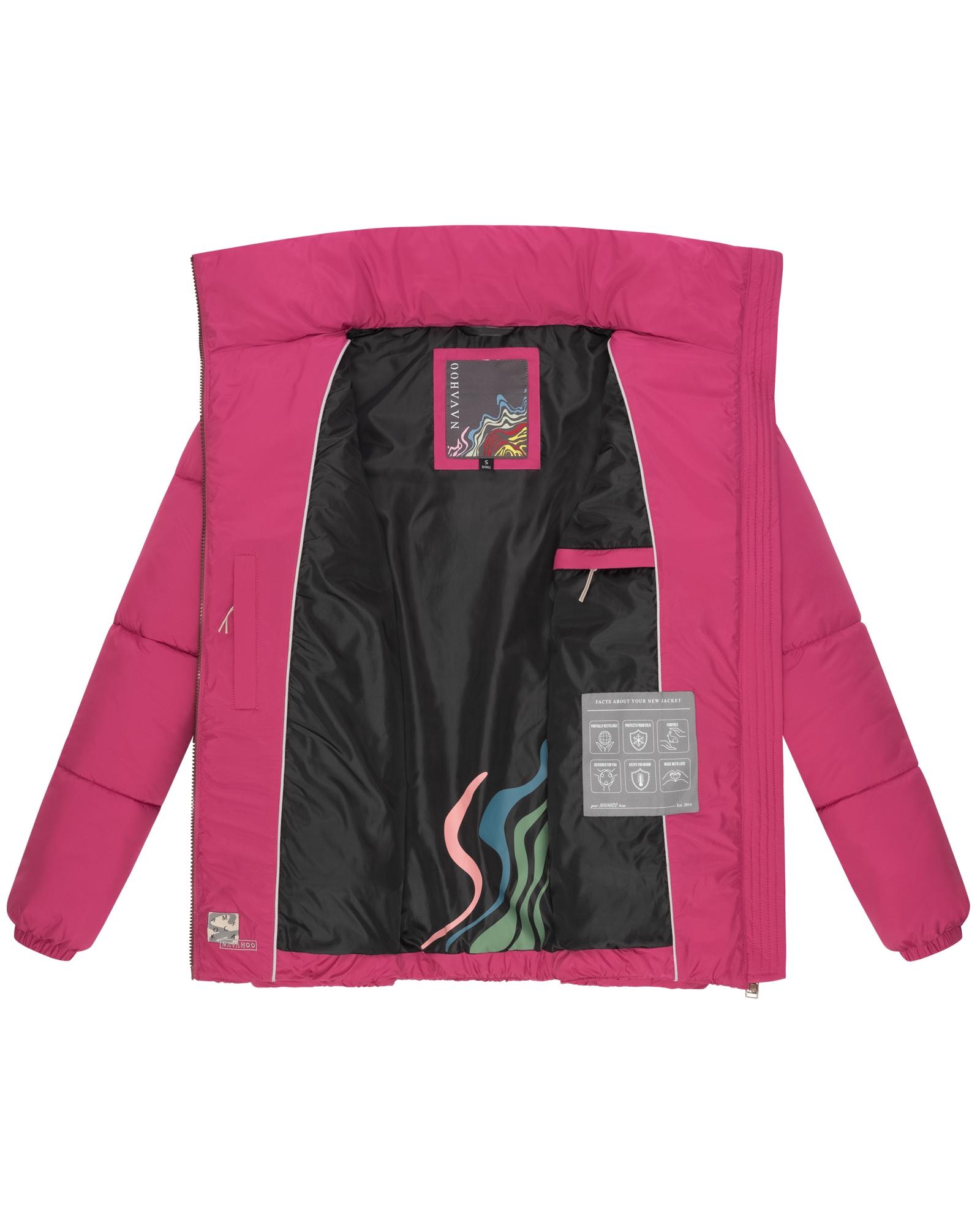 Navahoo Steppjacke »Schokolinaa 14«, ohne Kapuze, Winterjacke mit modischer Steppung & hohem Kragen
