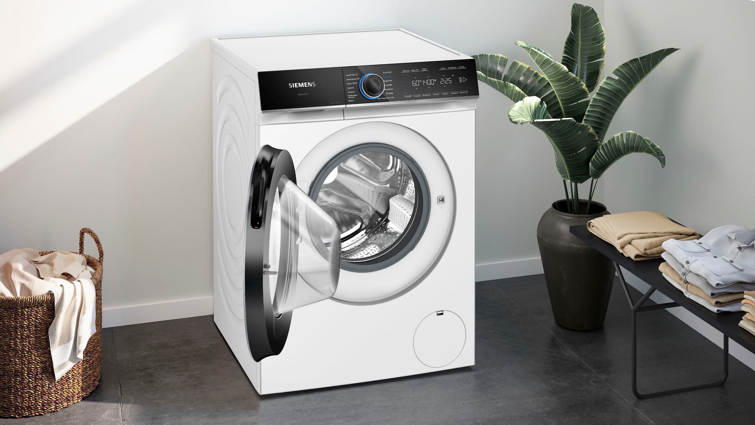 SIEMENS Waschmaschine »WG44B2040«, WG44B2040, 9 kg, 1400 U/min, smartFinish – glättet dank Dampf sämtliche Knitterfalten