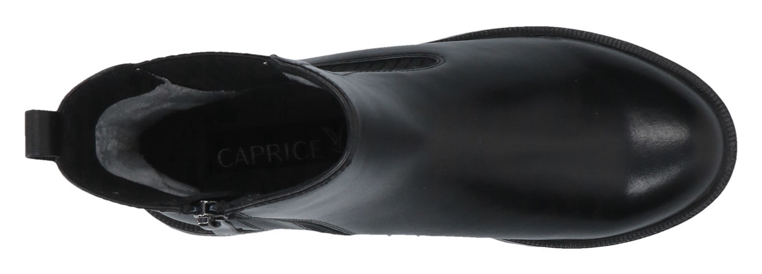 Caprice Chelseaboots, Blockabsatz, Basicschuh, Stiefelette in bequemer Weite