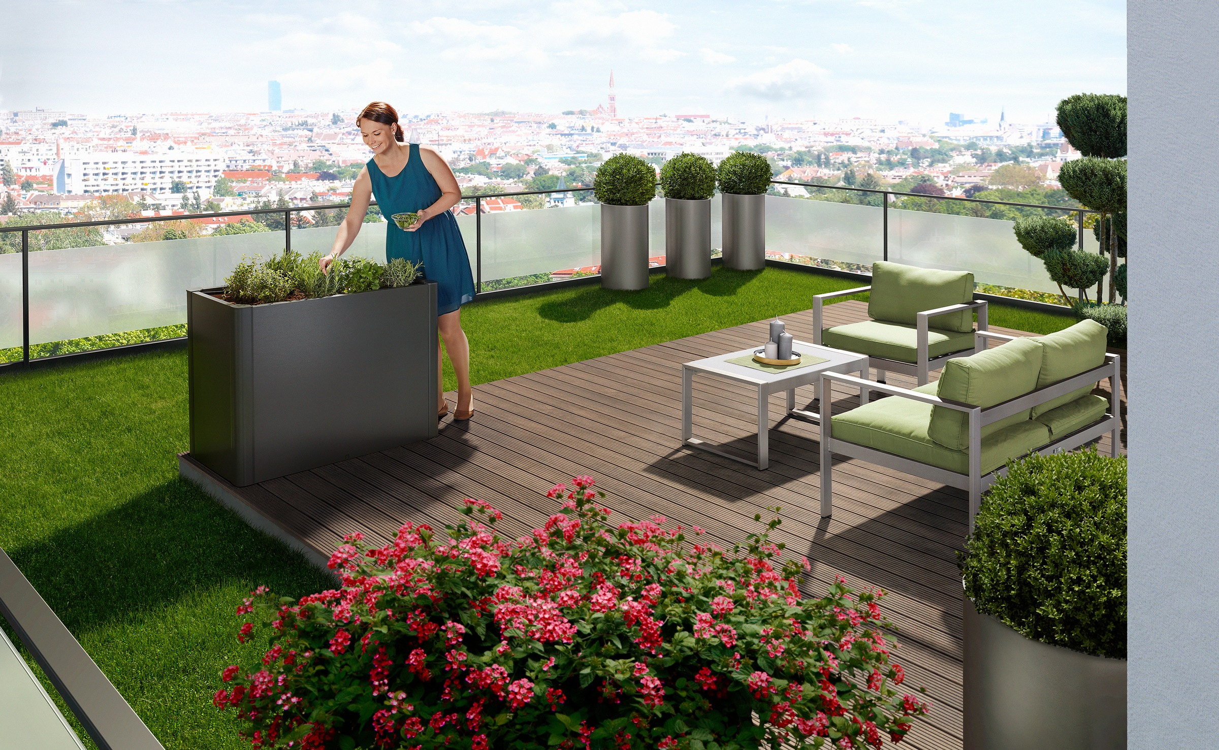 Biohort Hochbeet "BELVEDERE L-Form maxi 1, verschiedene Farben" 102x102x77 günstig online kaufen