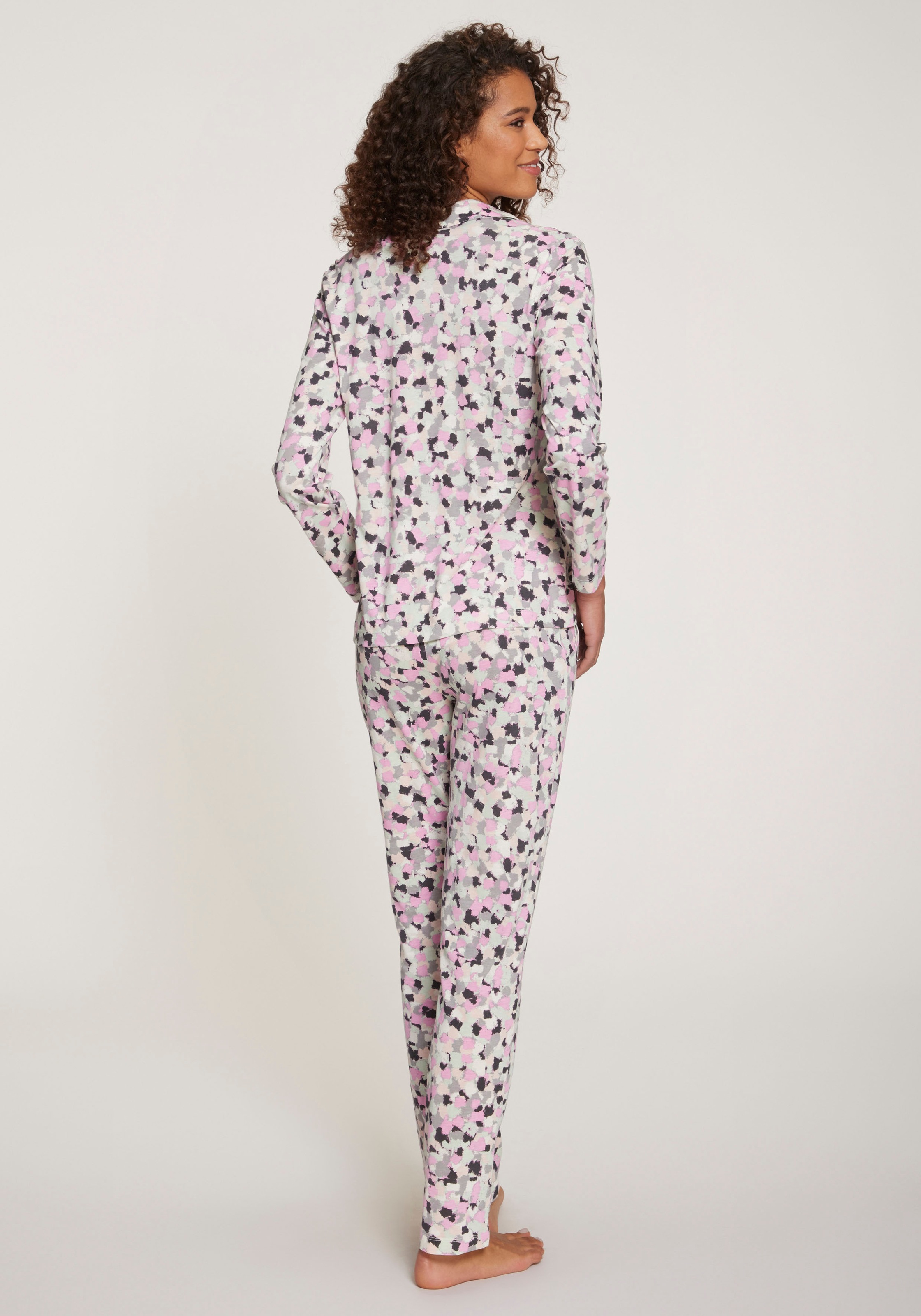 Vivance Dreams Pyjama, (2 tlg.), mit Aquarell-Muster