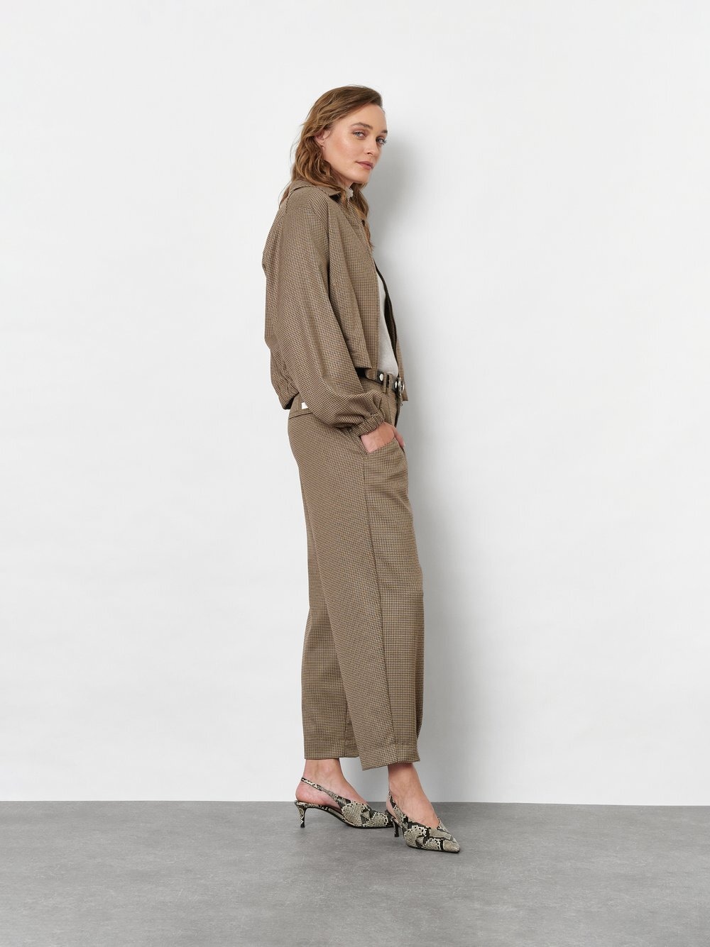 TONI Boyfriend-Hose »Elli Barrel«  mit feinem Pepitamuster