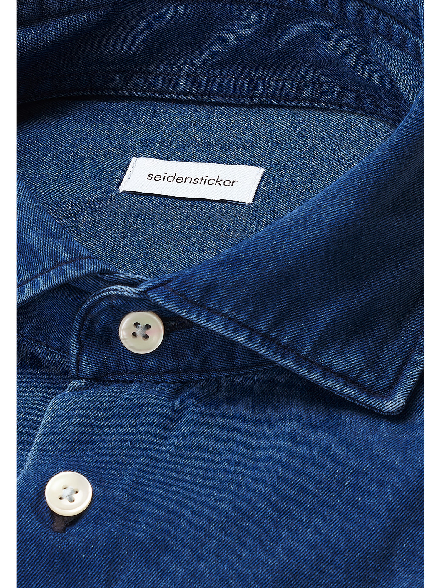 seidensticker Jeanshemd Regular 1/1 Kentkragen Denim