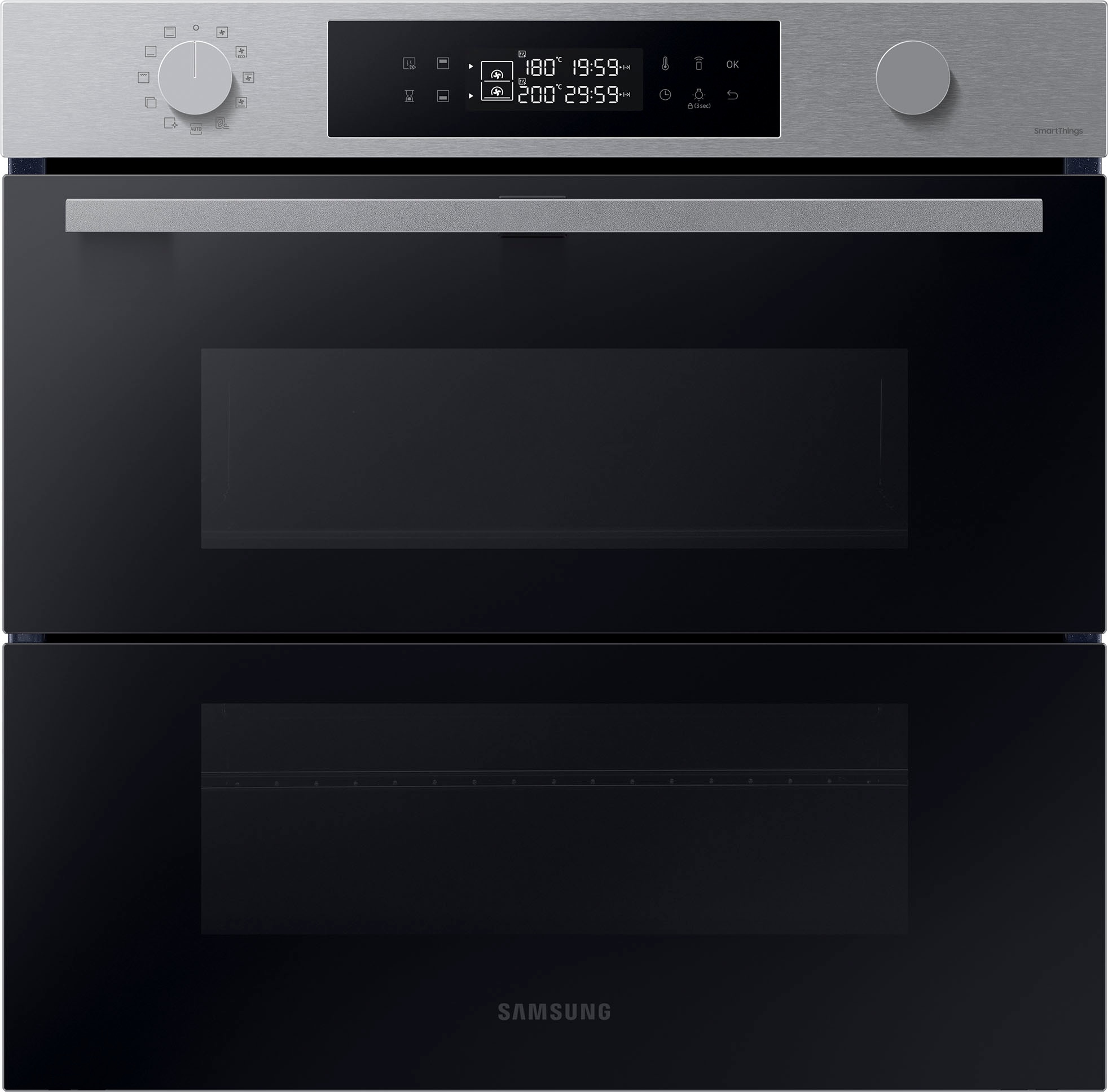 Samsung Pyrolyse Backofen "NV7B4530ZAS", Pyrolyse-Selbstreinigung, Dual Cook Flex – Ein Ofen. Zwei Garräume. Maximale Fl