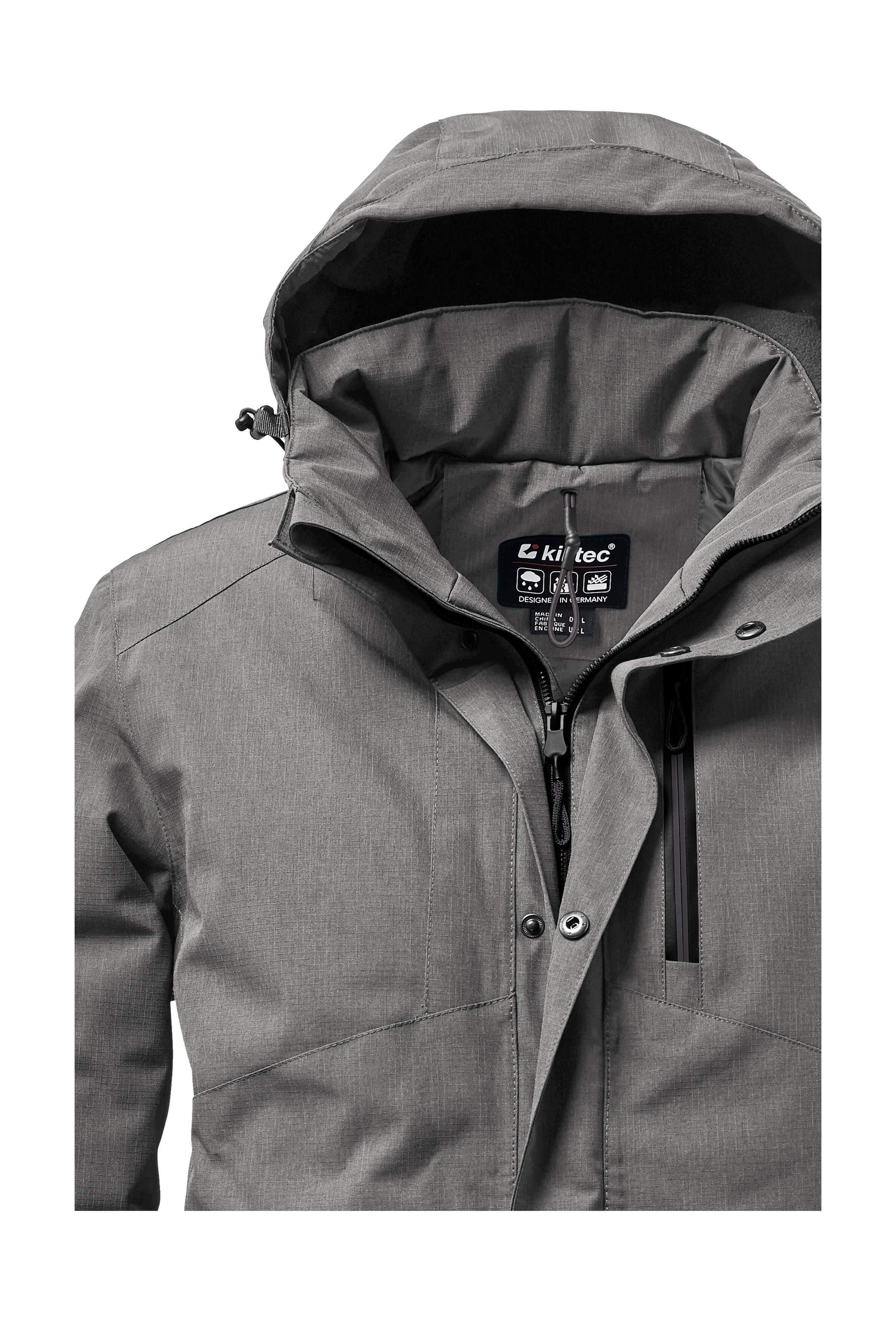 Thumbnail - Killtec Outdoorjacke "KOW 161 MN JCKT", Wasser- und winddichte Funktionsjacke mit abnehmbarer Kapuze