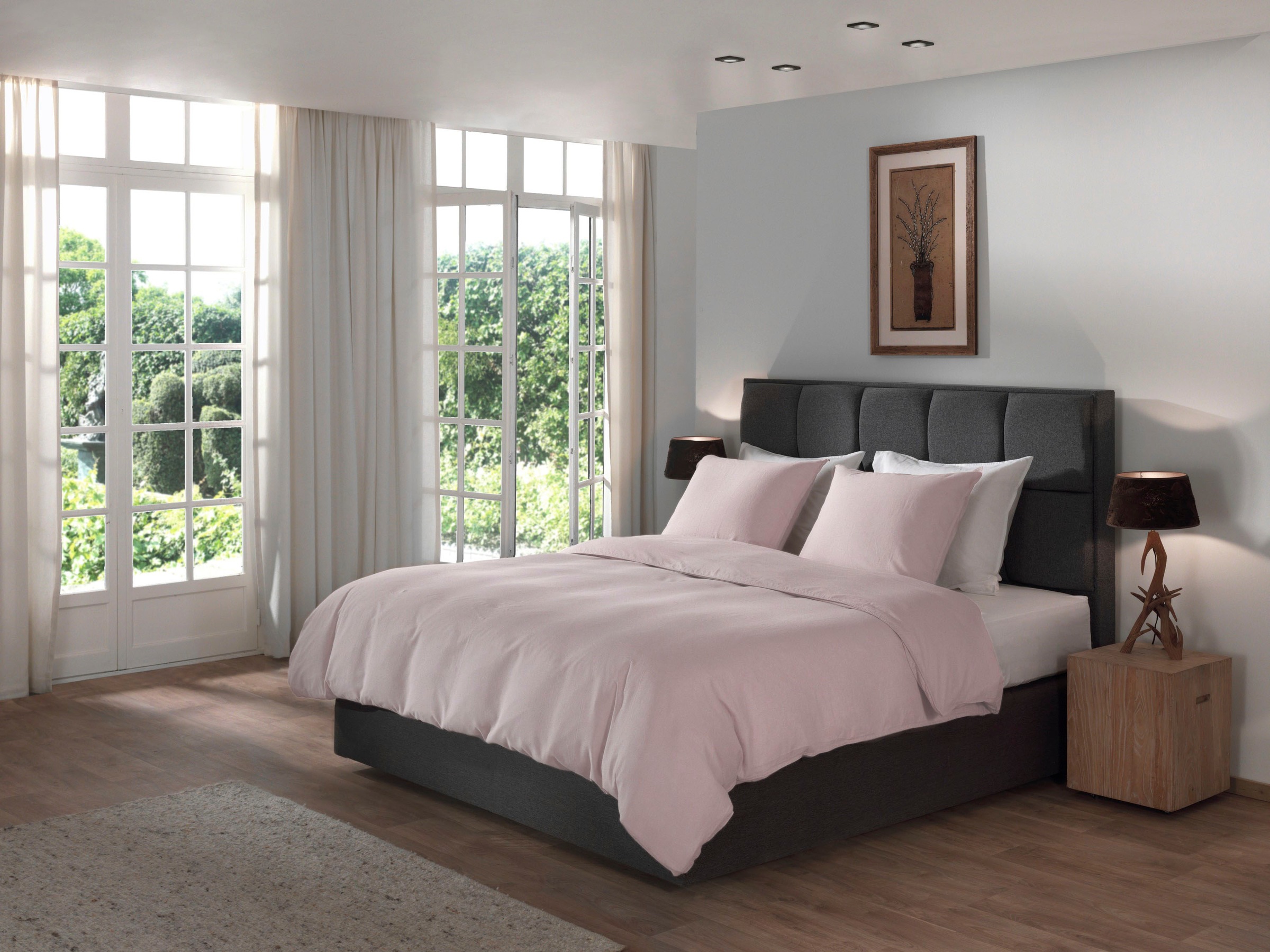 YELLOW Bettwäsche »Suite-Saint-Tropez«, Bettwäsche aus 55% Leinen und 45% Baumwolle, hochwertiges Perkal