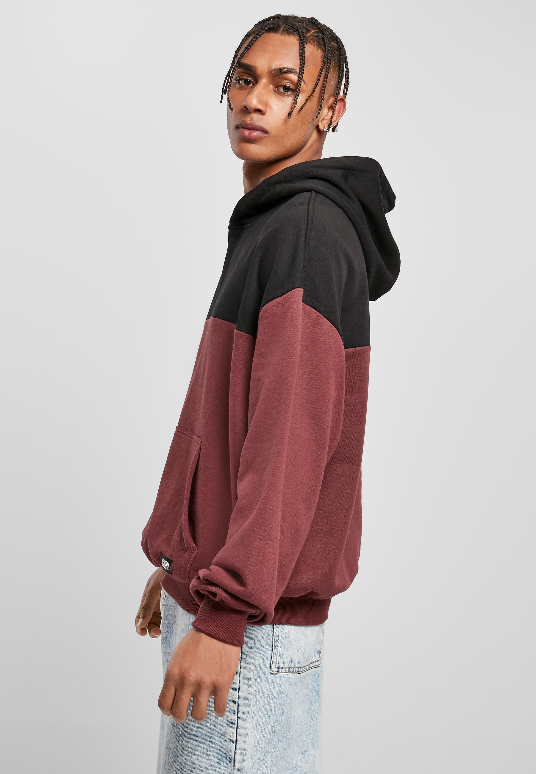 URBAN CLASSICS Sweatshirt »Urban Classics Herren Upper Block Hoody«, (1 tlg.)