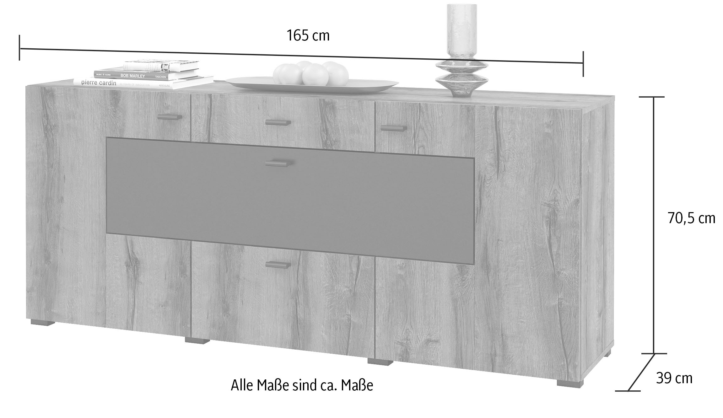 INOSIGN Sideboard »Coby«, Breite 165 cm