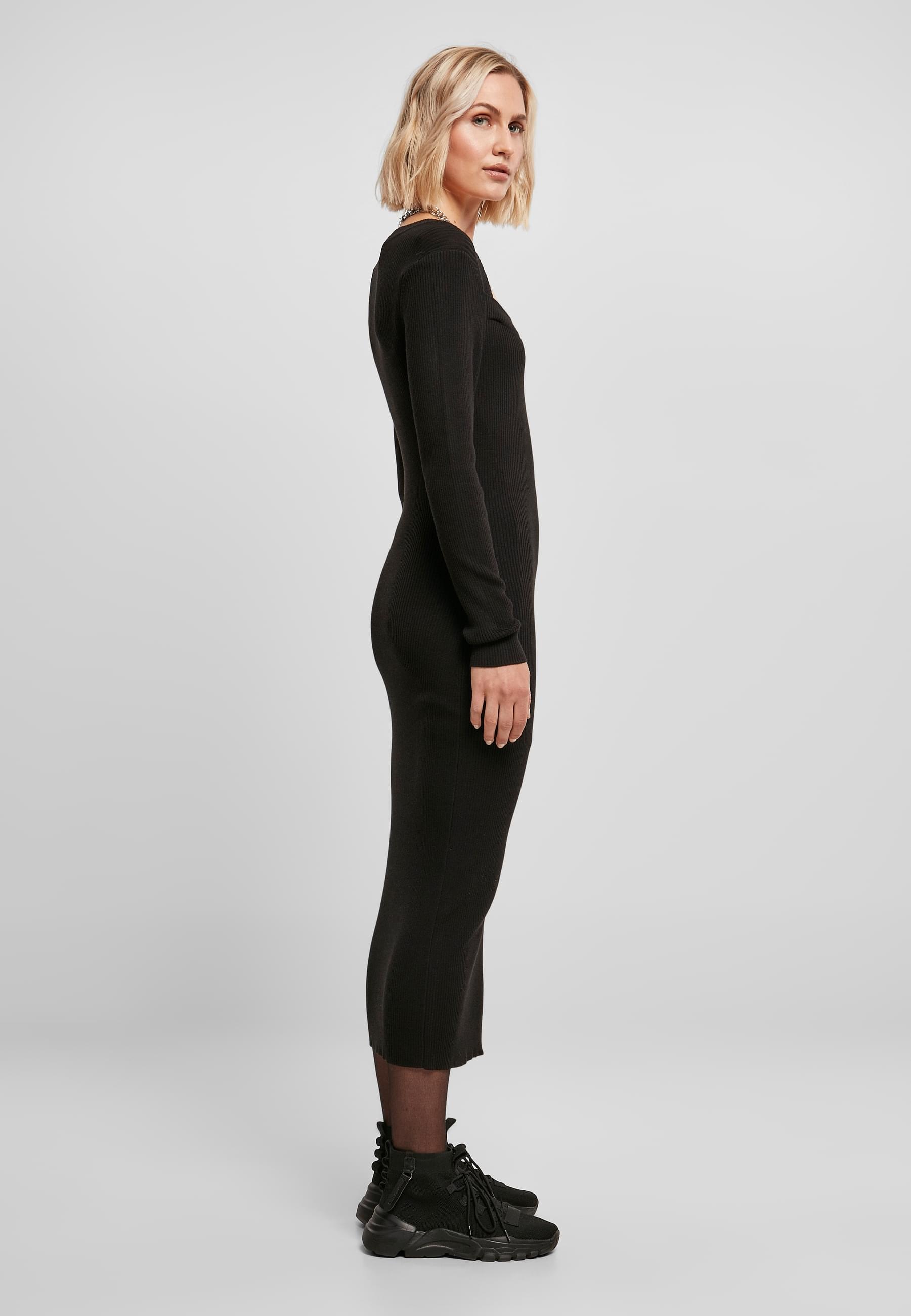 URBAN CLASSICS Shirtkleid »Urban Classics Damen Ladies Long Knit Dress«, (1 tlg.)