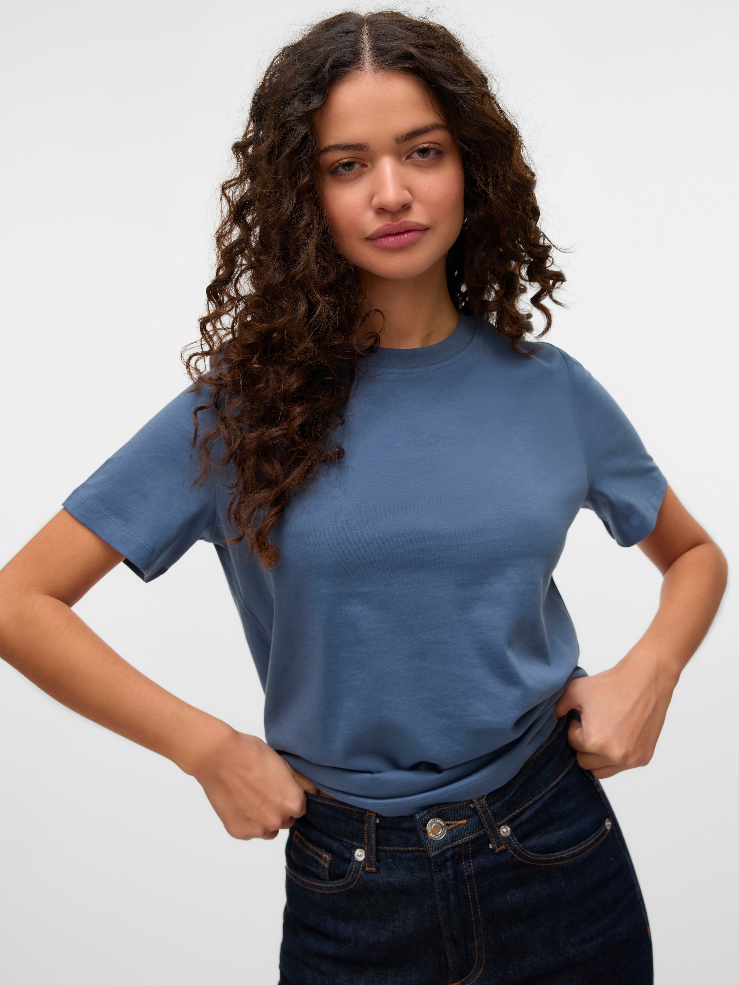 Vero Moda Kurzarmshirt "VMPAULINA SS T-SHIRT GA JRS NOOS" Baumwolle, regula günstig online kaufen