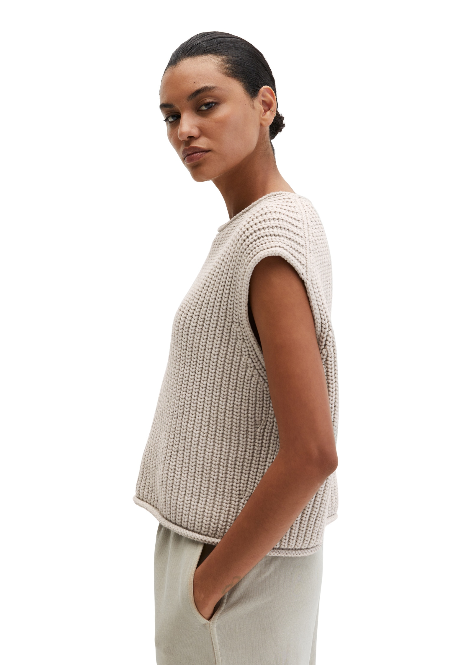 Marc O'Polo Rundhalspullover »aus weichem Bio-Baumwolle-Mix«