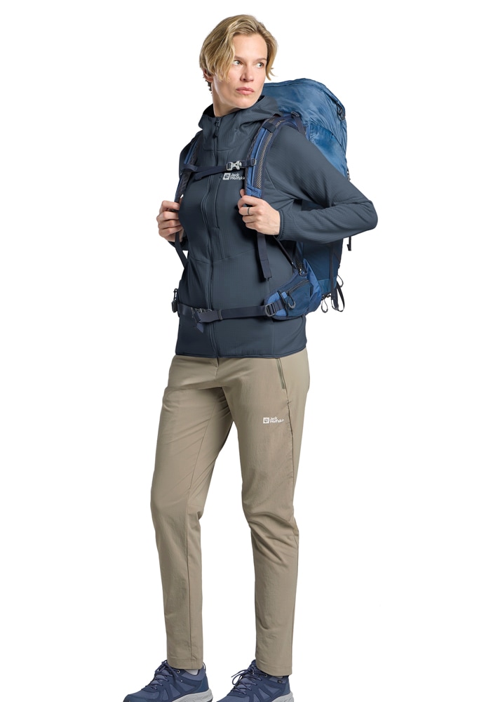 Jack Wolfskin Fleecejacke »KOLBENBERG HOODED FZ W«, mit Kapuze