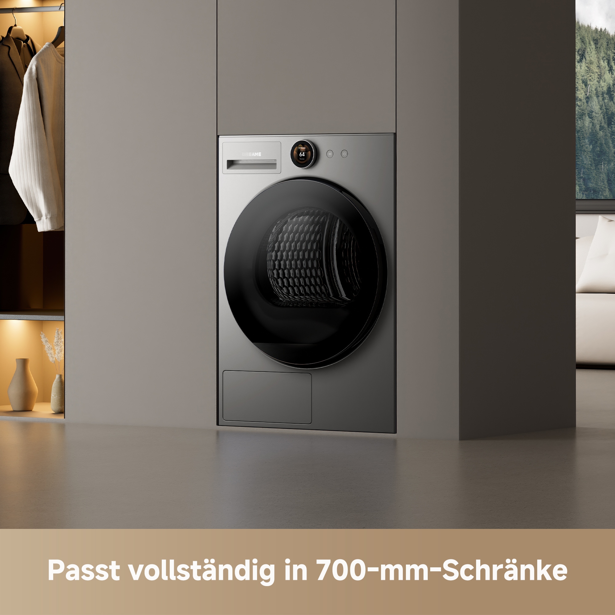Dreame Wärmepumpentrockner »L9 Dryer 9Kg« Twin-Inverter-Wärmepumpentrocknung, Dampfpflege