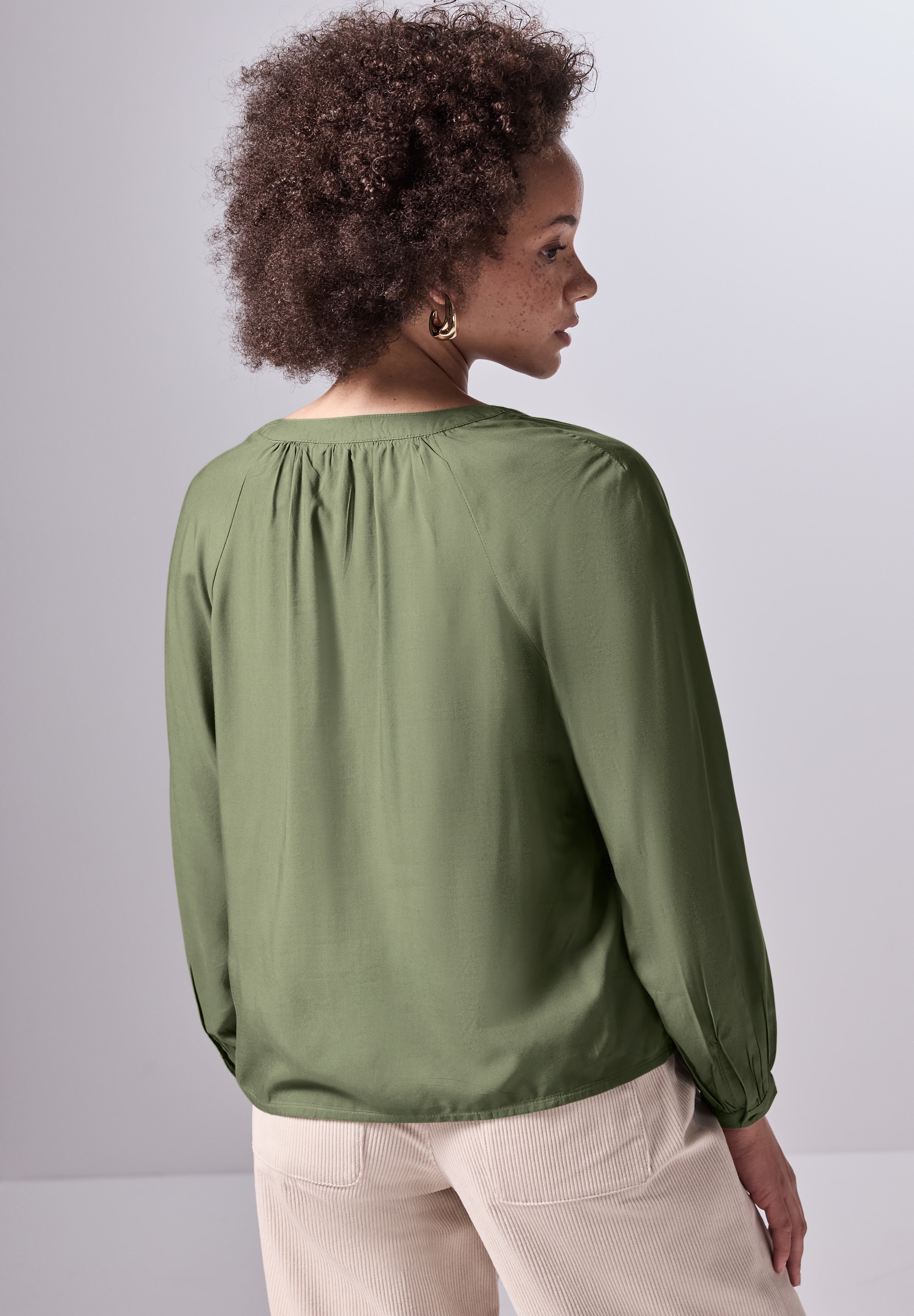 STREET ONE STUDIO Langarmbluse, aus softer Viskose