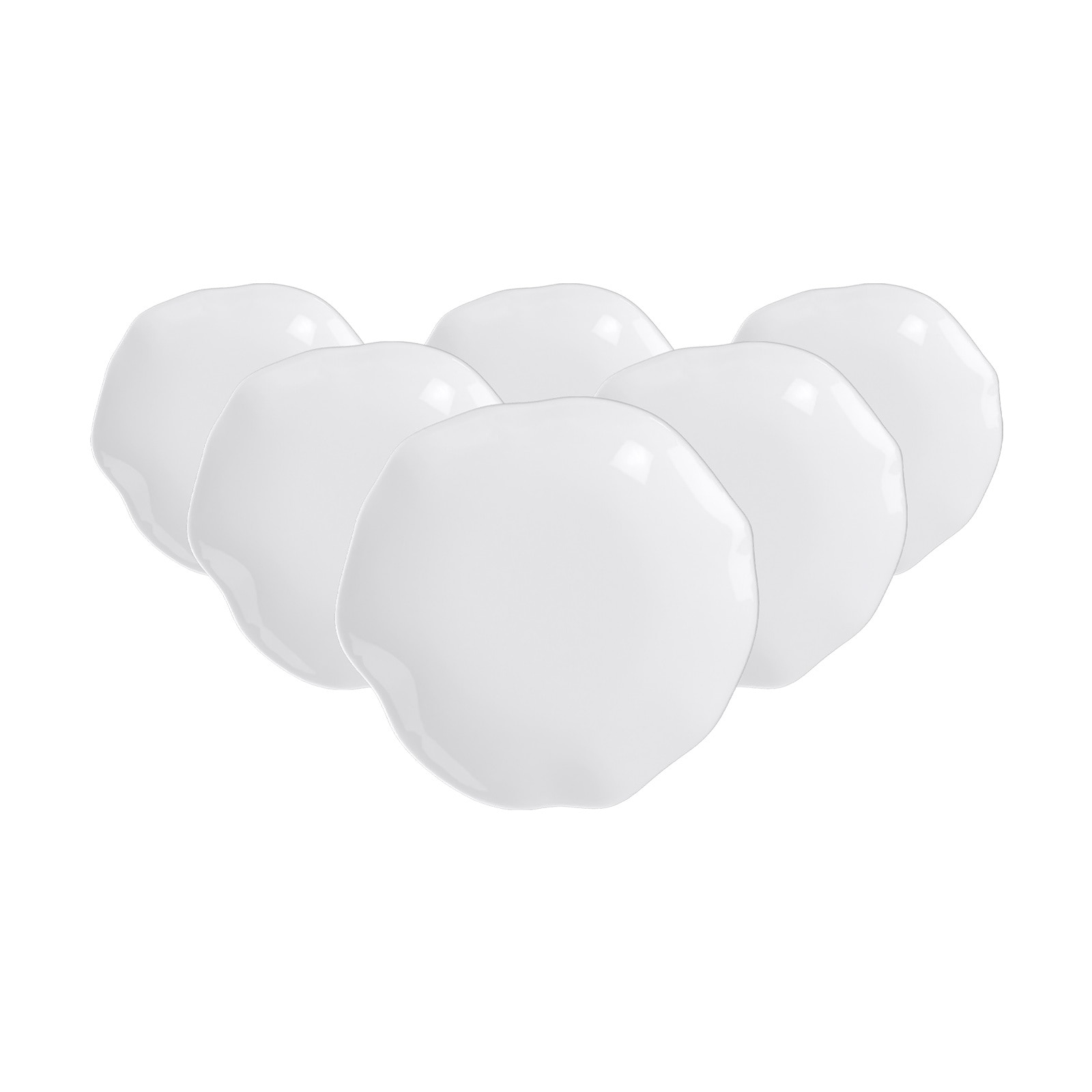 Villeroy & Boch Frühstücksteller "Frühstücksteller Pura ø 22 cm 6er Set weiß" Spülmaschinenfest, Mikrowellensicher