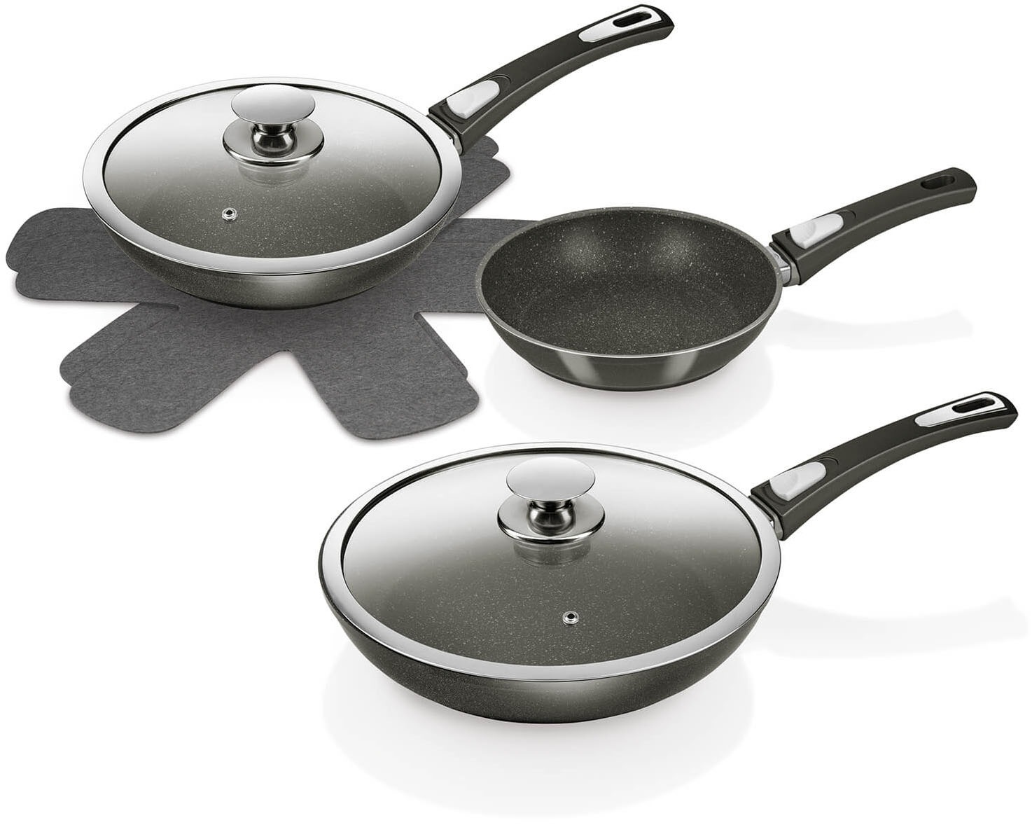 Genius Pfannen-Set "Bonafit Ø 20, 24, 28 cm, inkl. Rainbow Schwämme, Set 9- günstig online kaufen