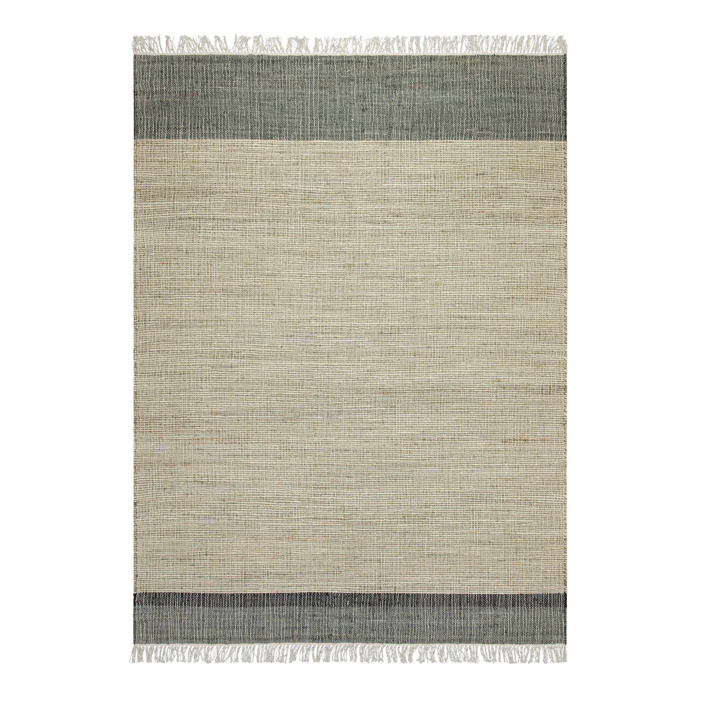 my home Teppich »Bennii«, rechteckig, 4 mm Höhe, 80% Jute, handgewebt, mit Fransen, Wohnzimmer, Naturfaser