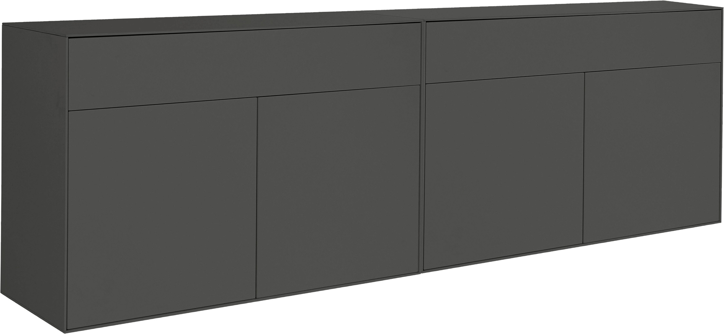 LeGer Home by Lena Gercke Sideboard »Essentials«, (2 St.), Breite: 224cm, MDF lackiert, Push-to-open-Funktion