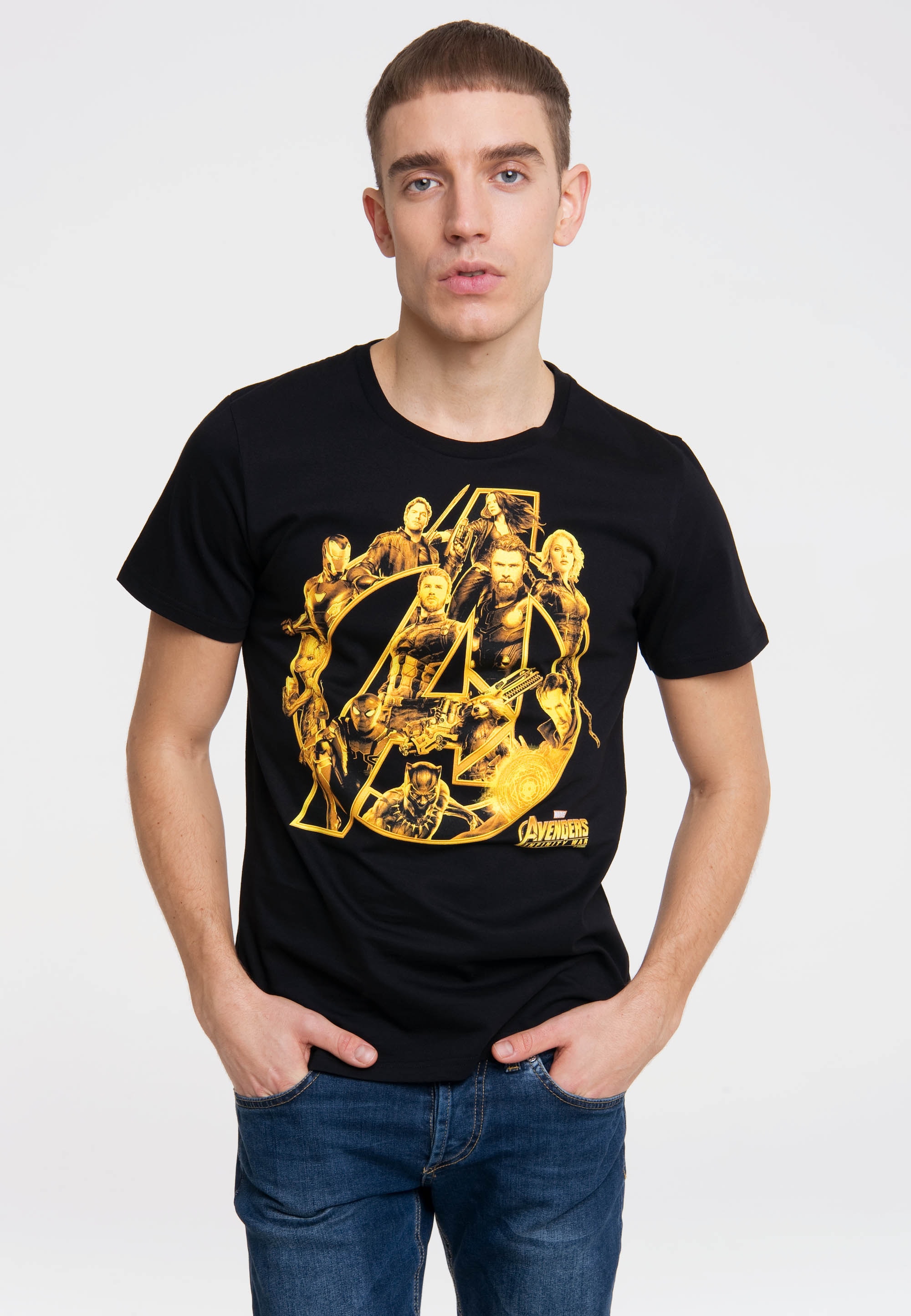 LOGOSHIRT T-Shirt "Marvel - Avengers - Infinty War", mit coolem Avengers-Fr günstig online kaufen