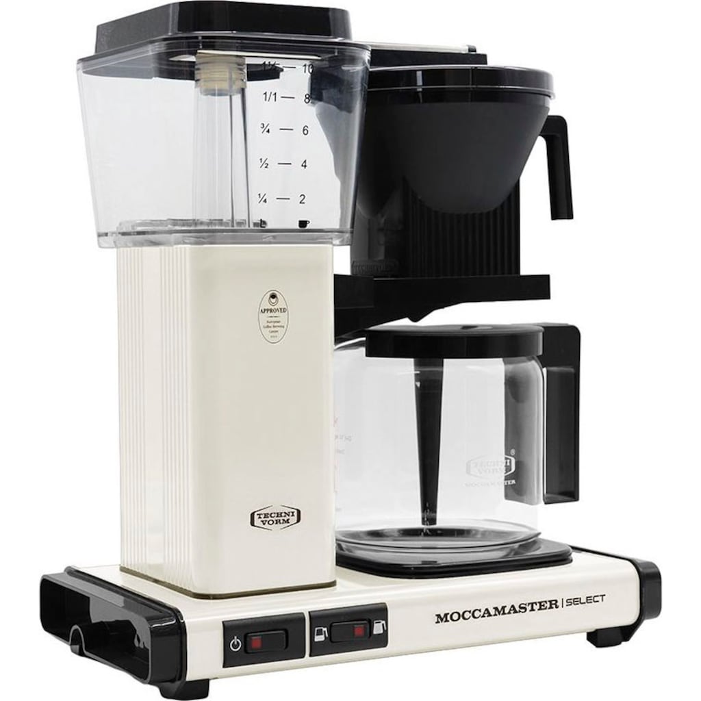 Moccamaster Filterkaffeemaschine »KBG Select off-white«, 1,25 l Kaffeekanne, Papierfilter, 1x4