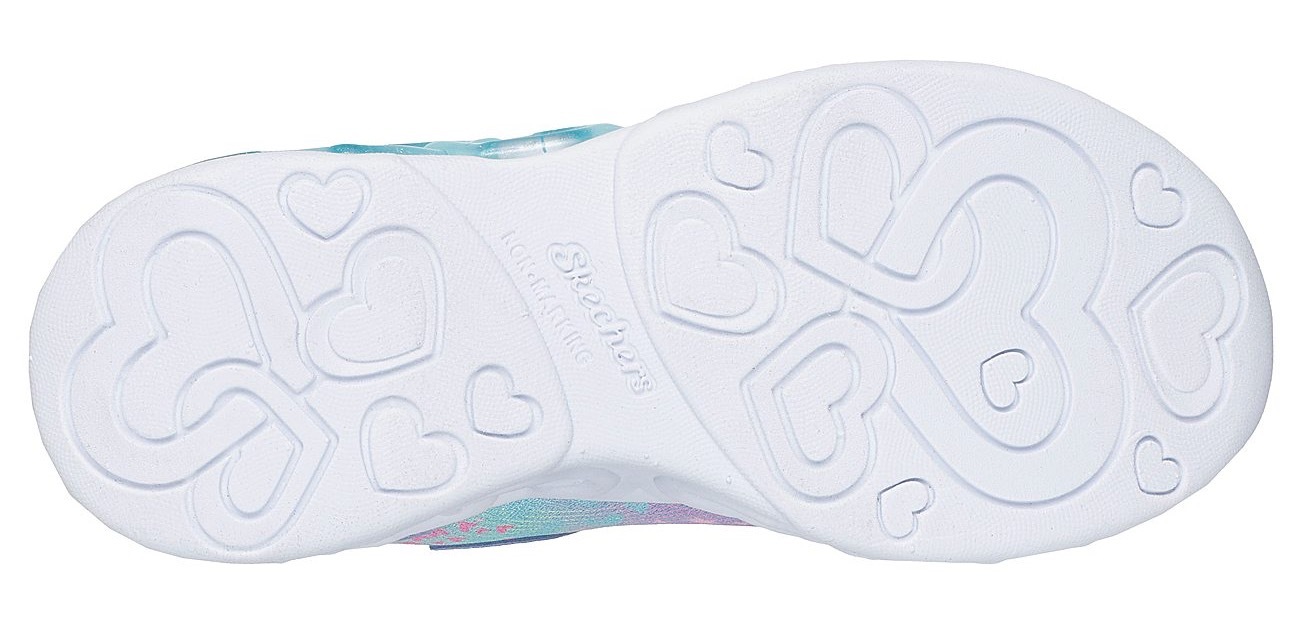 Skechers Sneaker »INFINITE HEART LIGHTS«, Klettschuh mit Blinkfunktion, Größenschablone zum Download