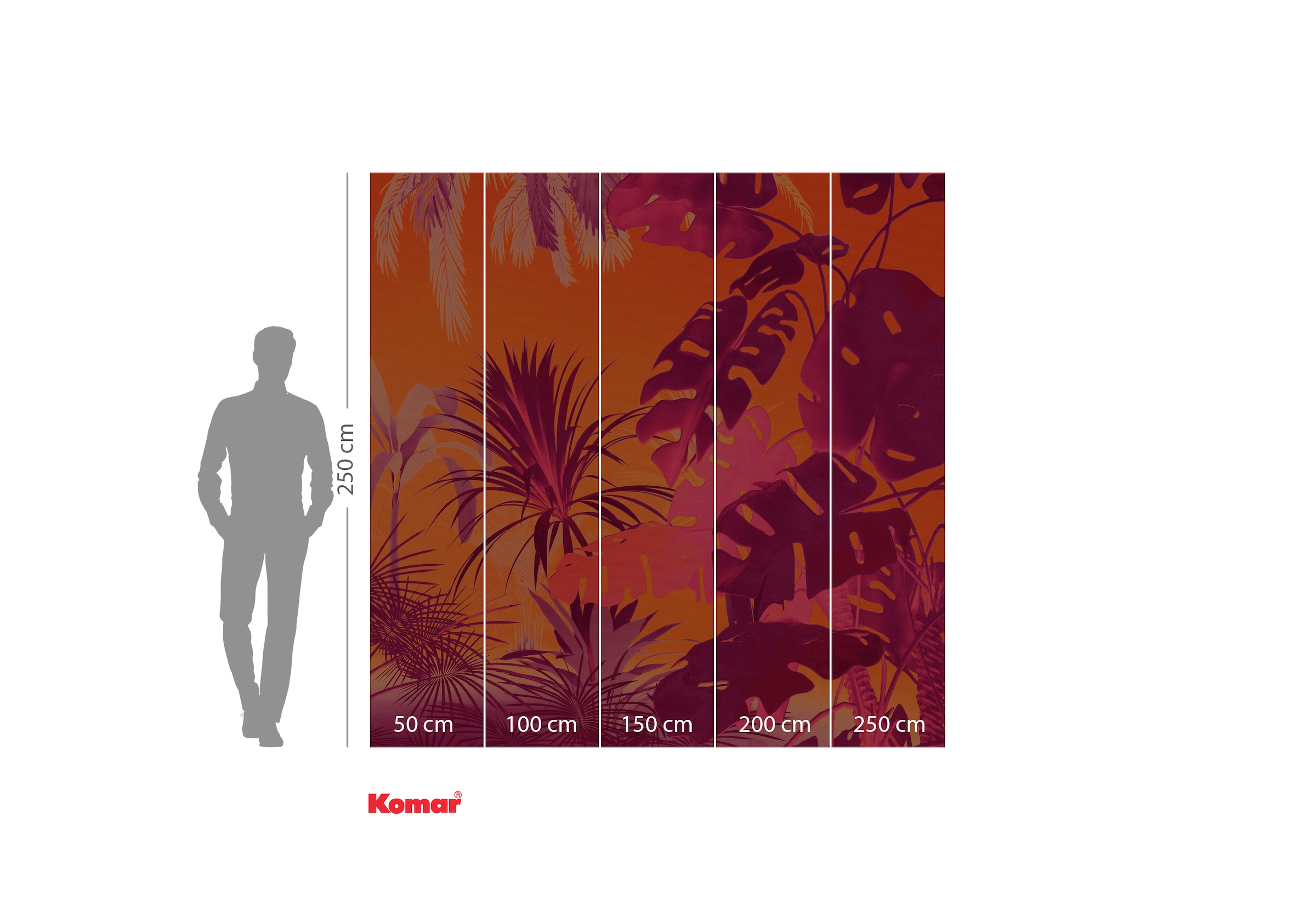 Komar Fototapete »Komar Vlies Fototapete - Funky Jungle - Größe 250 x 250 cm«, bedruckt