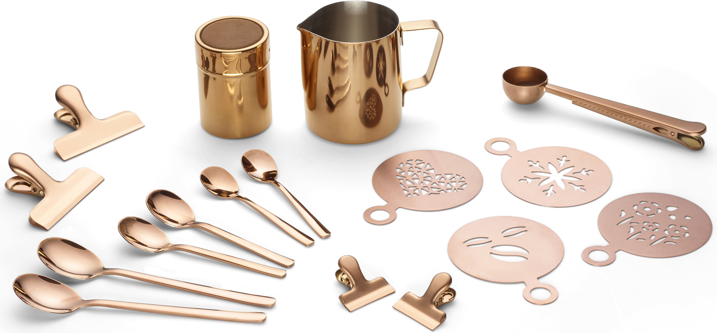 ECHTWERK Barista-Set Kaffeezubehör-Set, ideal für Cappuccino oder Latte Macchiato, 23-tlg.
