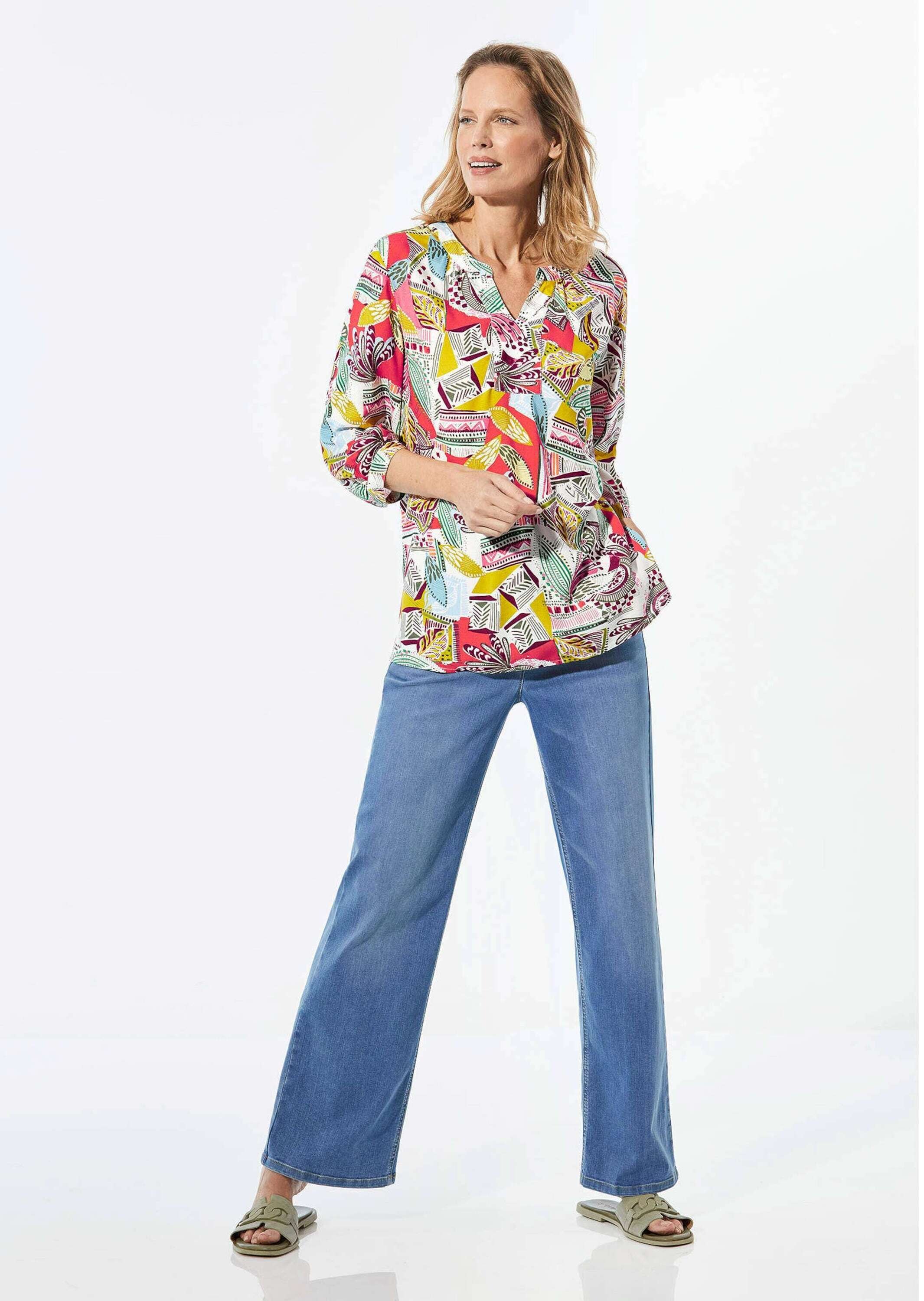 GOLDNER Tunika »Tunikabluse mit 3/4-Ärmeln«