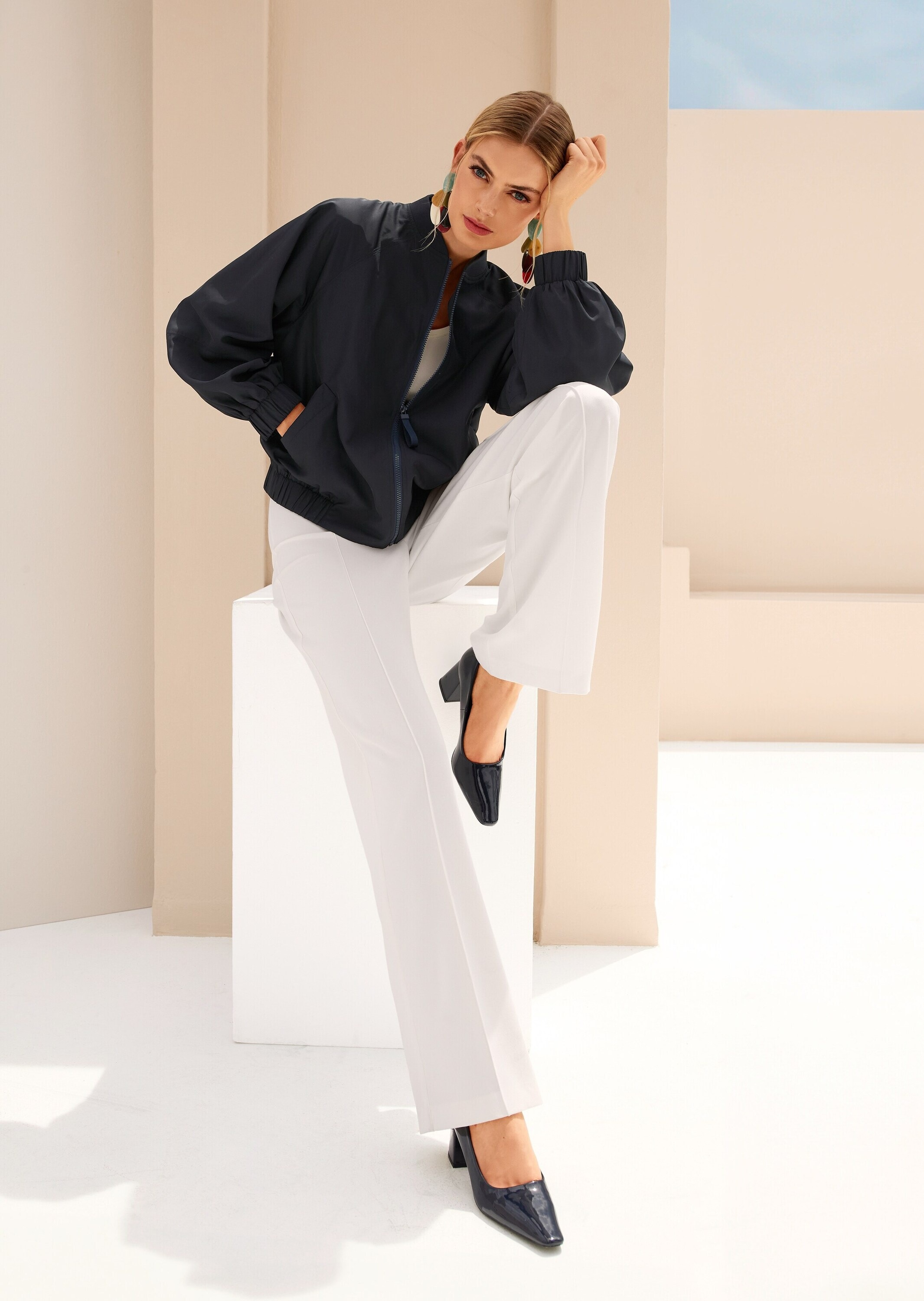 Madeleine Blouson Jacket Women Blue 40 3