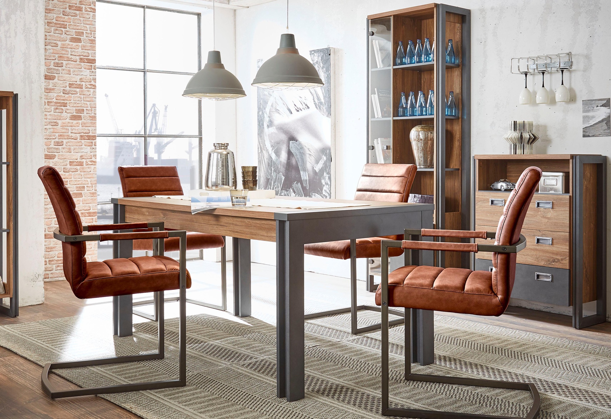 Esstisch HOME AFFAIRE "Detroit", grau (braun, schiefer), B:156cm H:76cm T:90cm, Tische, Esstisch, 160x90 cm 3
