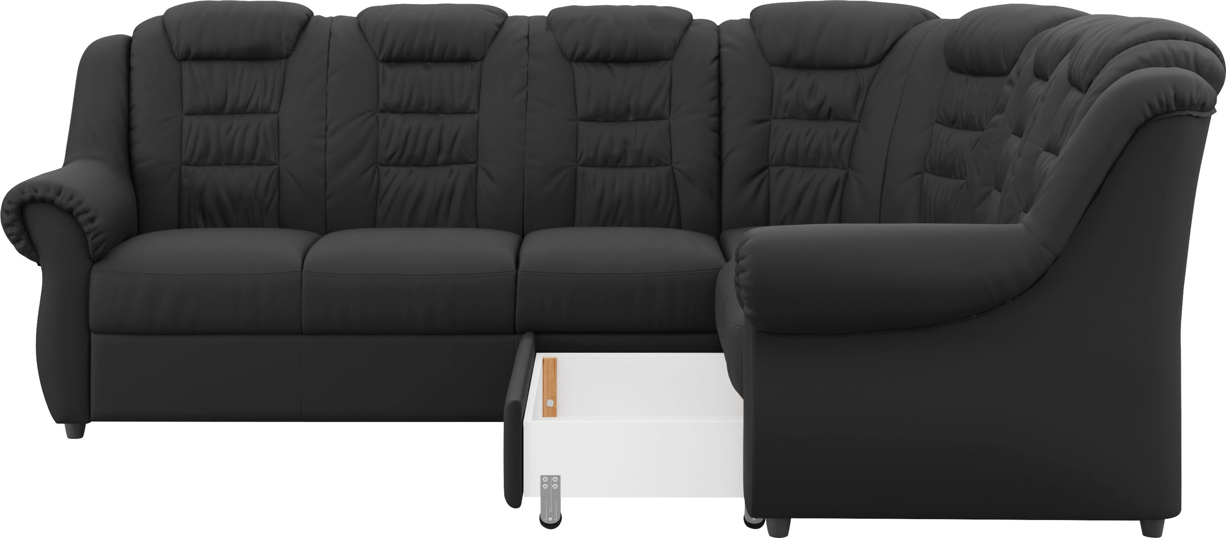 Home affaire Ecksofa »Boston L-Form«, mit hoher Rückenlehne, wahlweise mit Bettfunktion & Stauraum